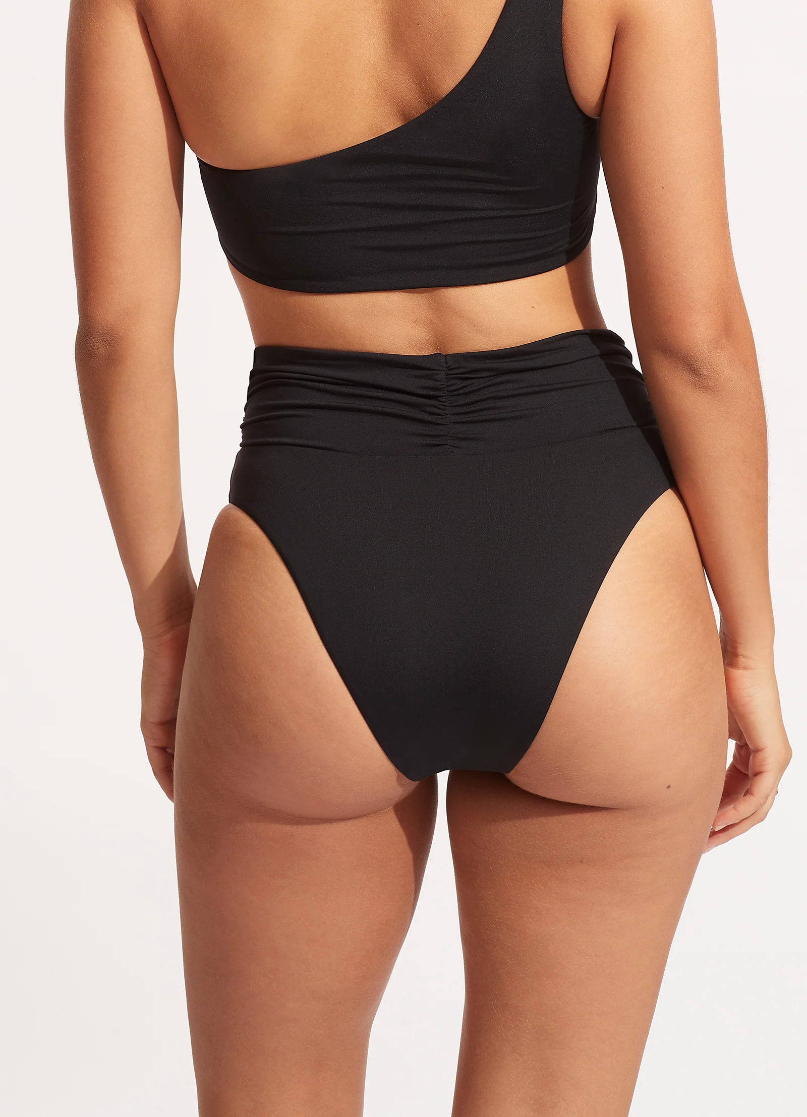 Seafolly Collective High Cut Bikini Bottom - Black - Image 6