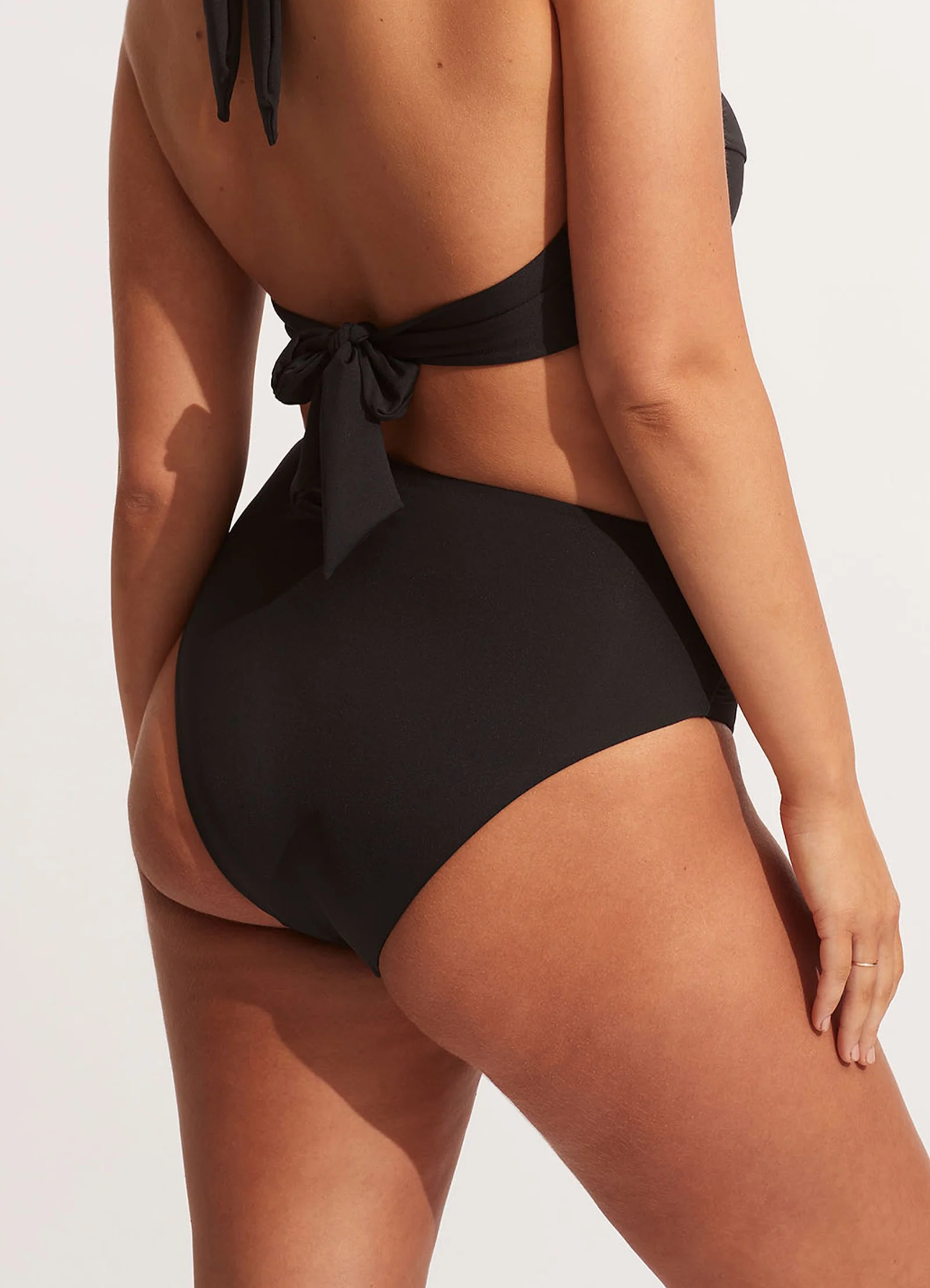 Seafolly Collective High Waisted Bikini Bottom - Black - Image 4