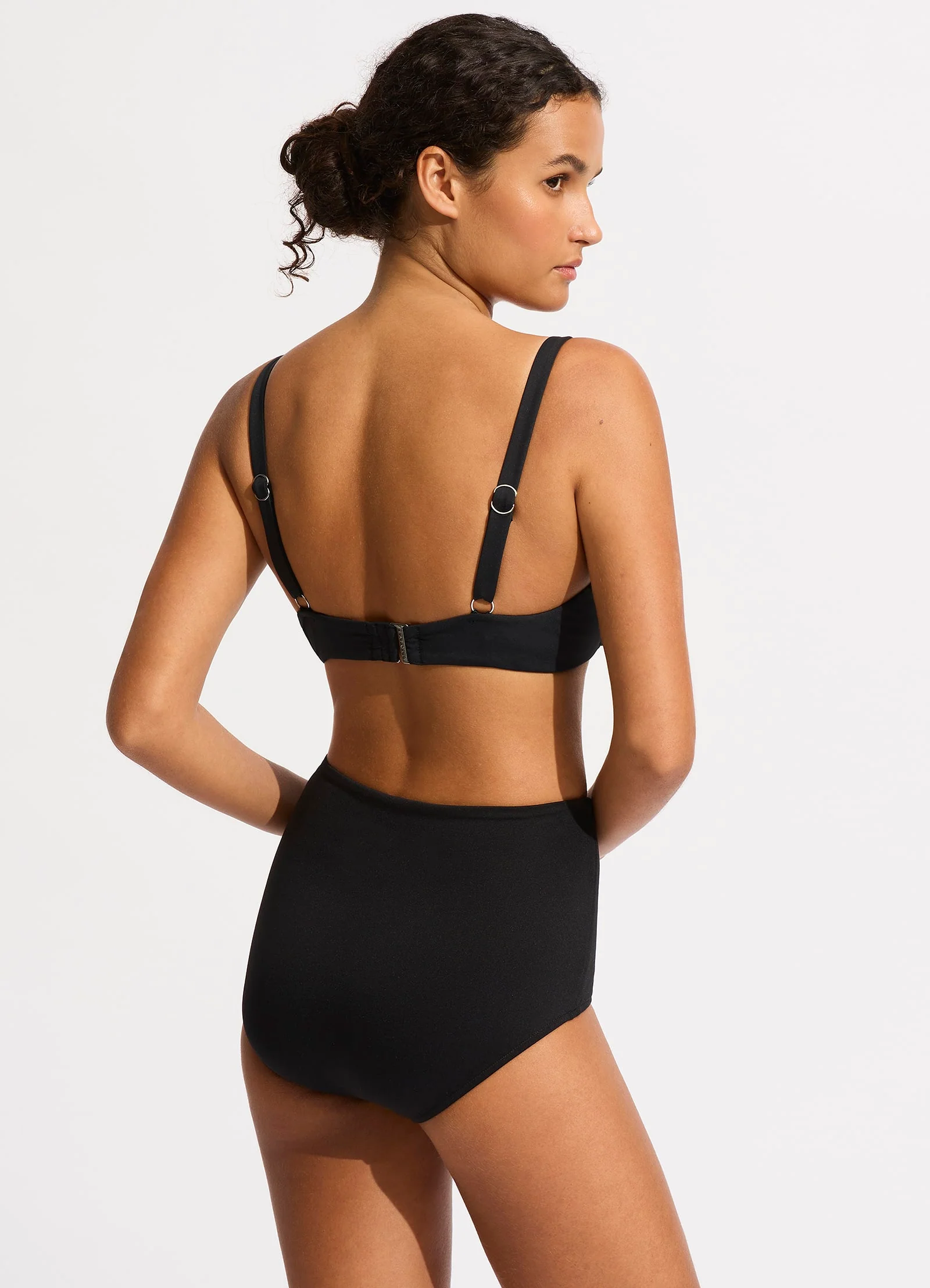 Seafolly Collective High Waisted Bikini Bottom - Black - Image 4