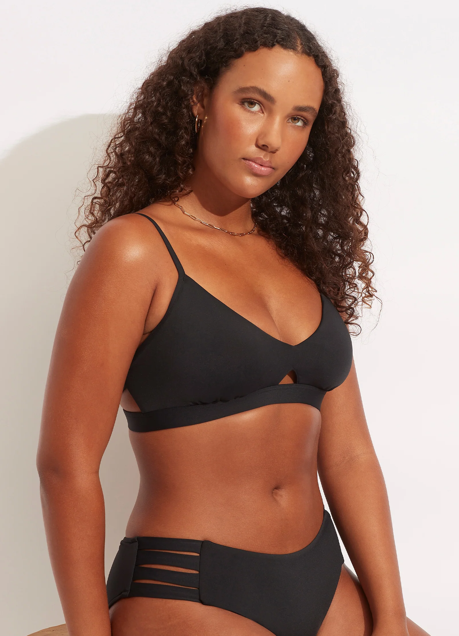 Seafolly Collective Hybrid Bralette Bikini Top - Black - Image 6