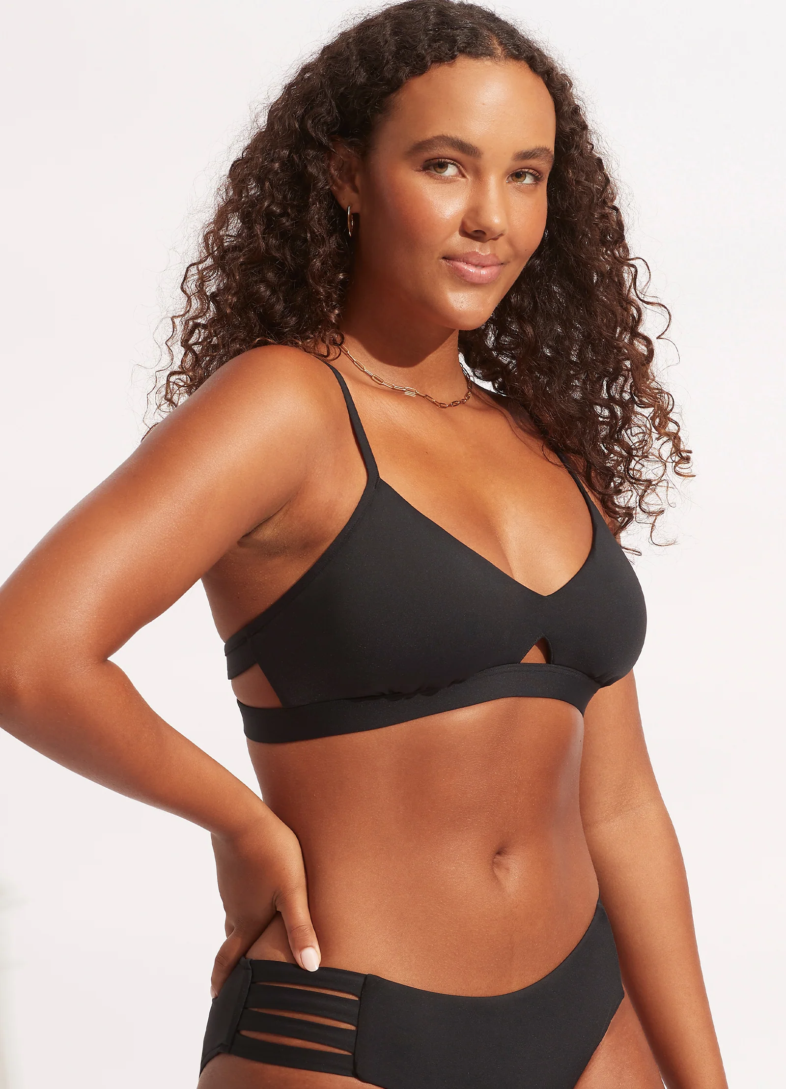 Seafolly Collective Hybrid Bralette Bikini Top - Black - Image 7