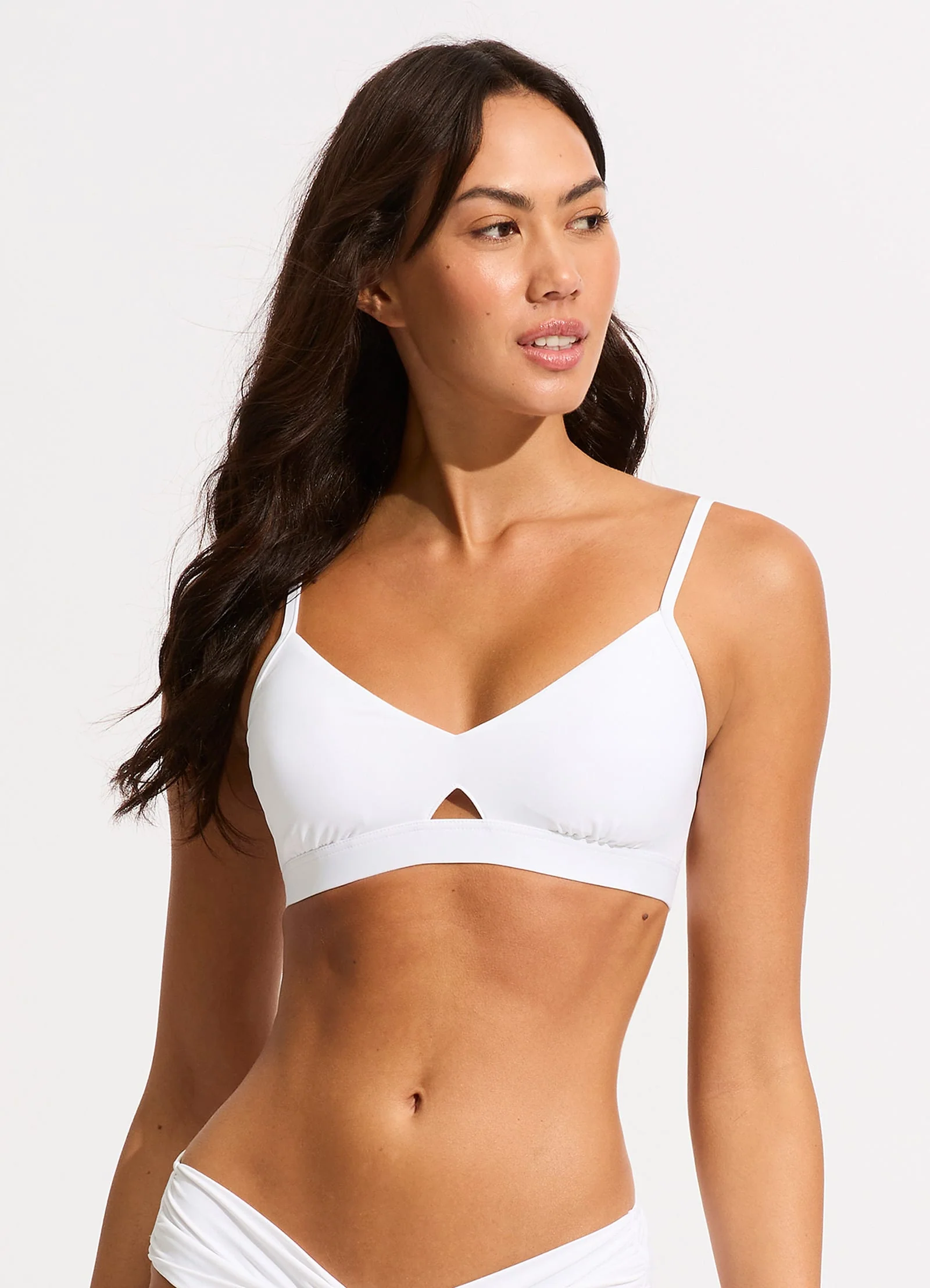 Seafolly Collective Hybrid Bralette Bikini Top - White - Image 2