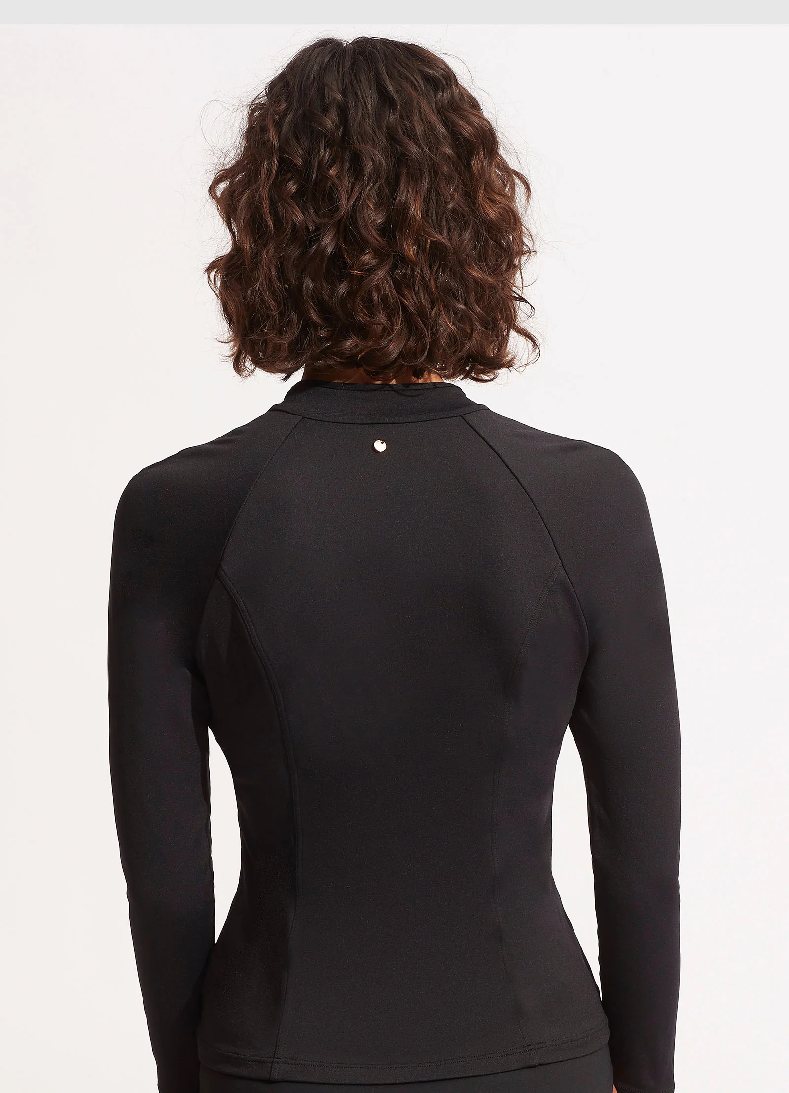 Seafolly Collective Long Sleeve Sunvest - Black - Image 4
