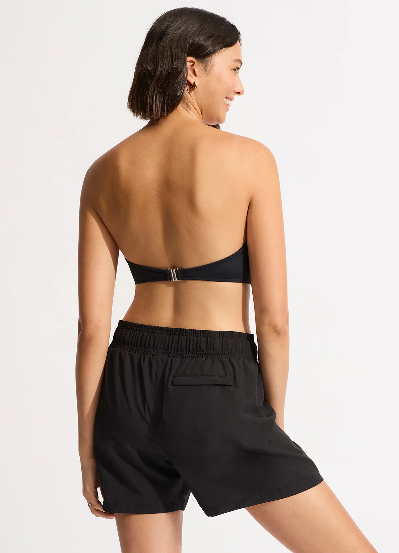 Seafolly Collective Mid Length Boardshort - Black - Image 4