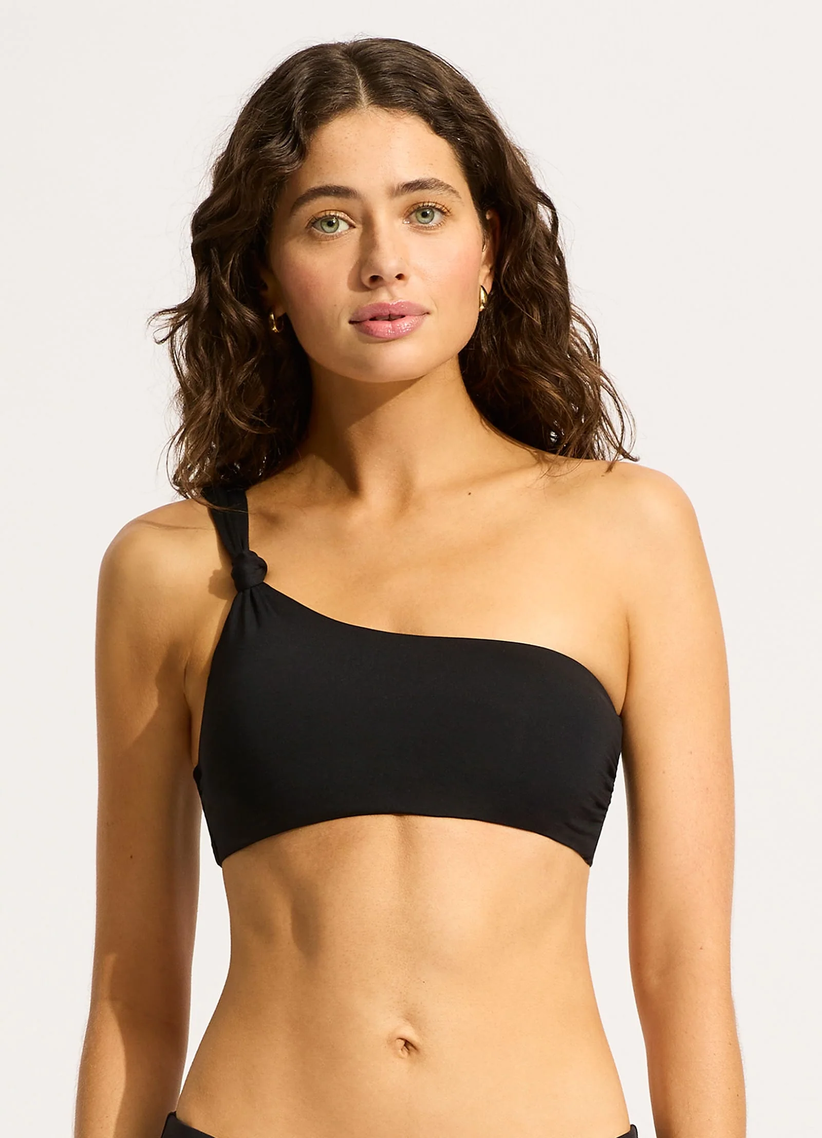 Seafolly Collective One Shoulder Bikini Top - Black - Image 2