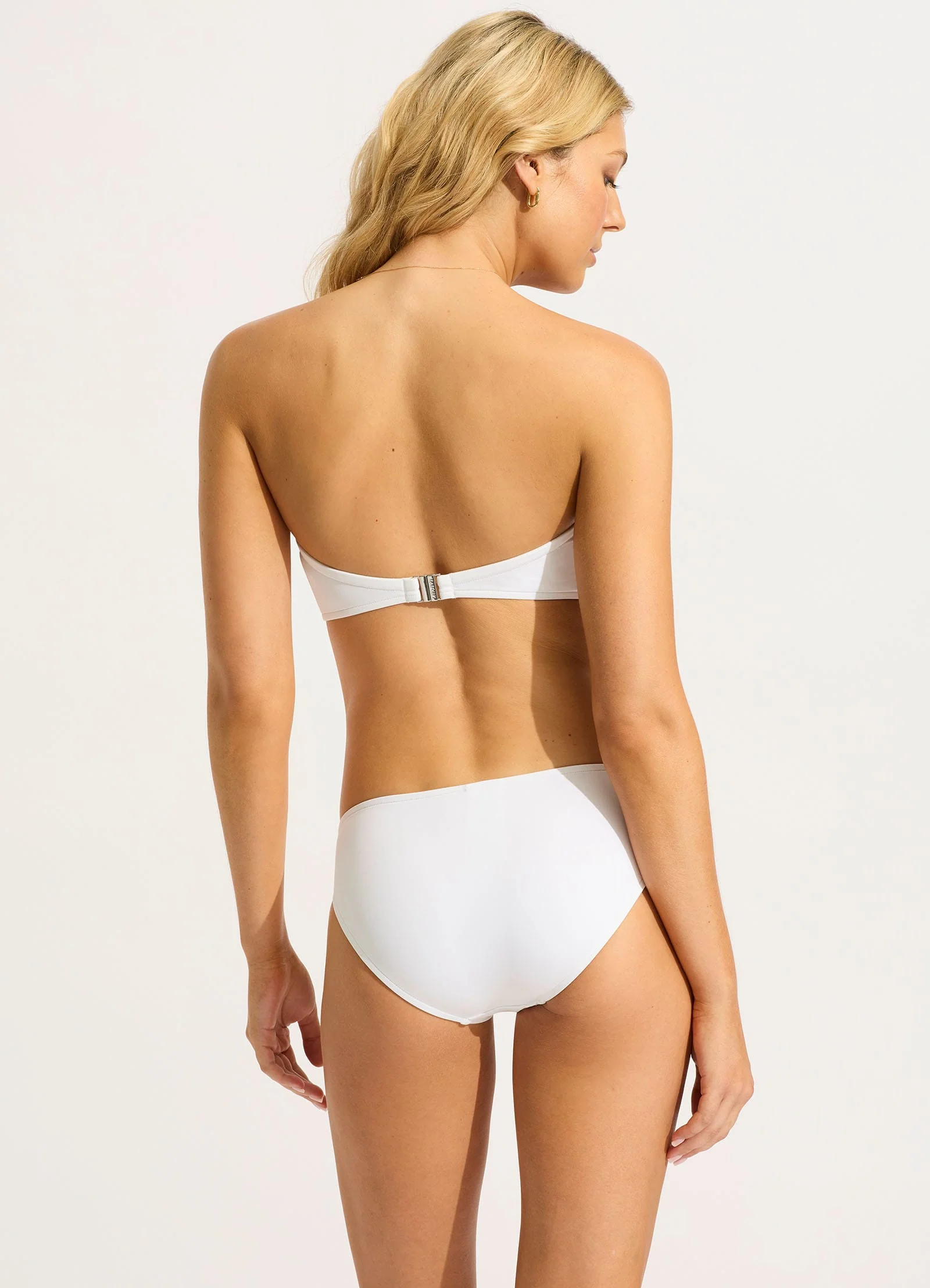 Seafolly Collective Twist Bandeau Bikini Top - White - Image 4