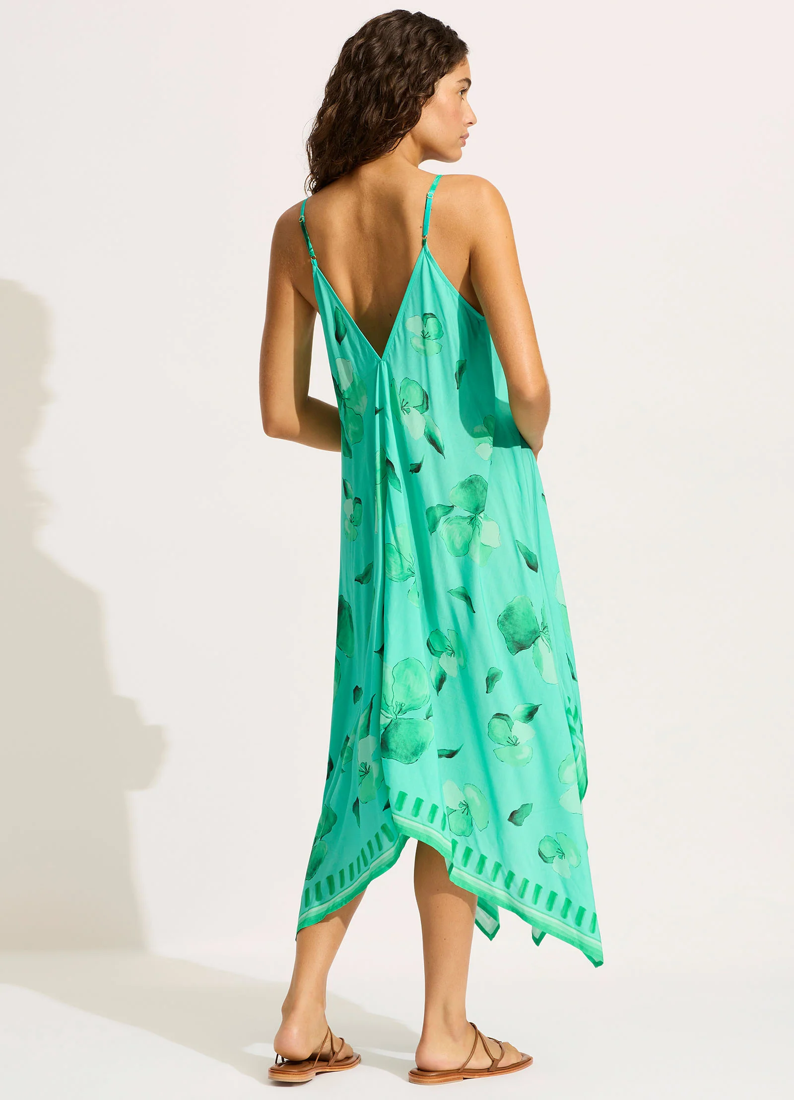 Secret Garden Scarf Midi Dress - Jade - Image 3