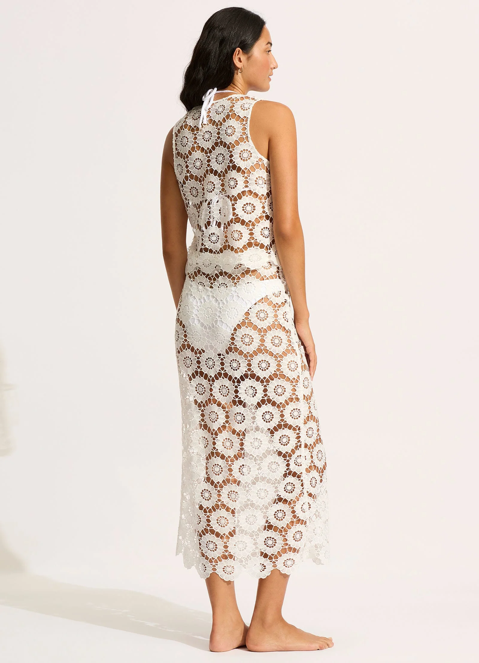 Secret Garden Tie Front Top - White - Image 4