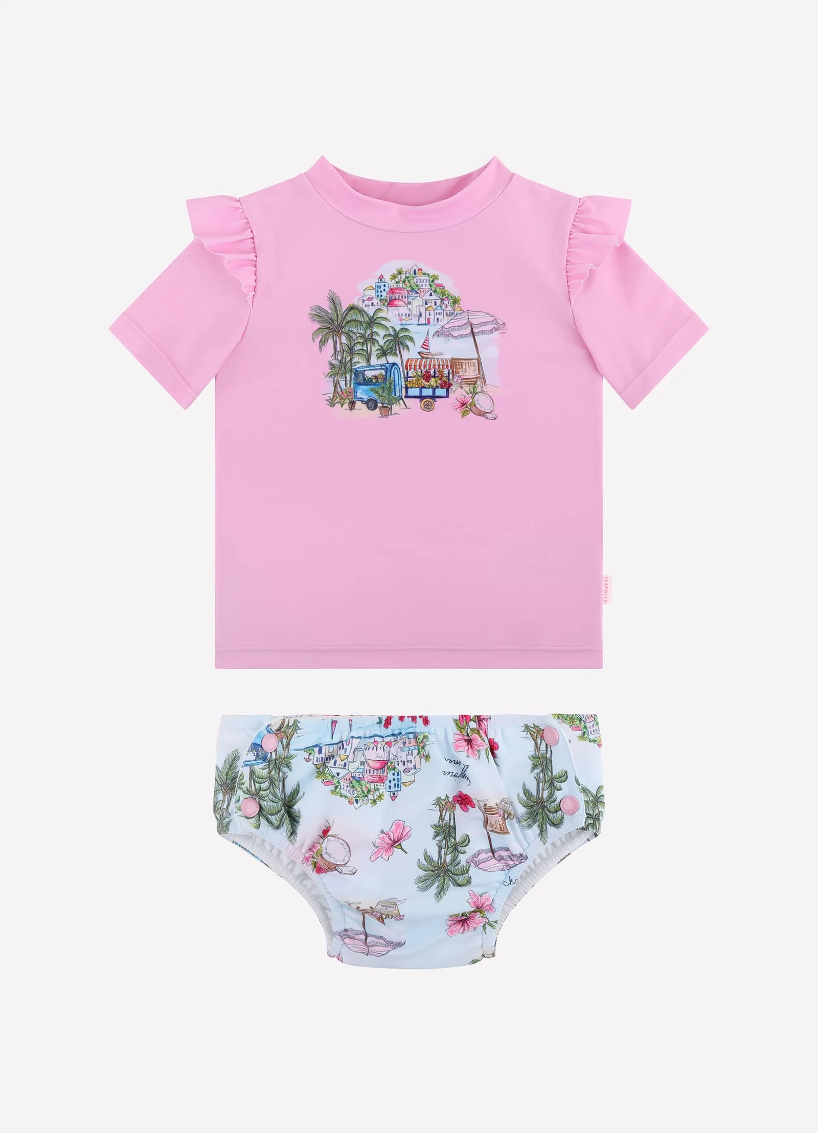 Secret Vacation Frill Rashie Set - Lilac Sachet - Image 2