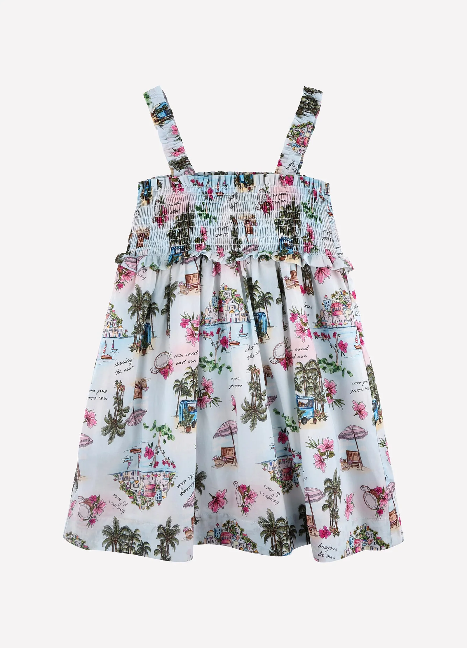 Secret Vacation Yardage Shirred Dress - Secret Vacay - Image 2
