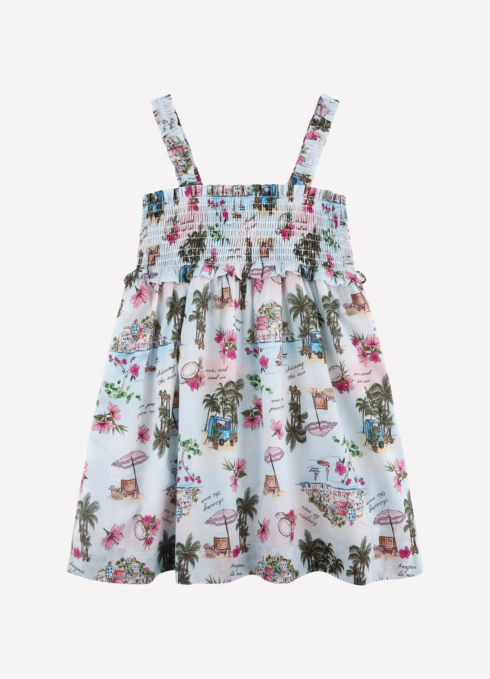 Secret Vacation Yardage Shirred Dress - Secret Vacay - Image 3
