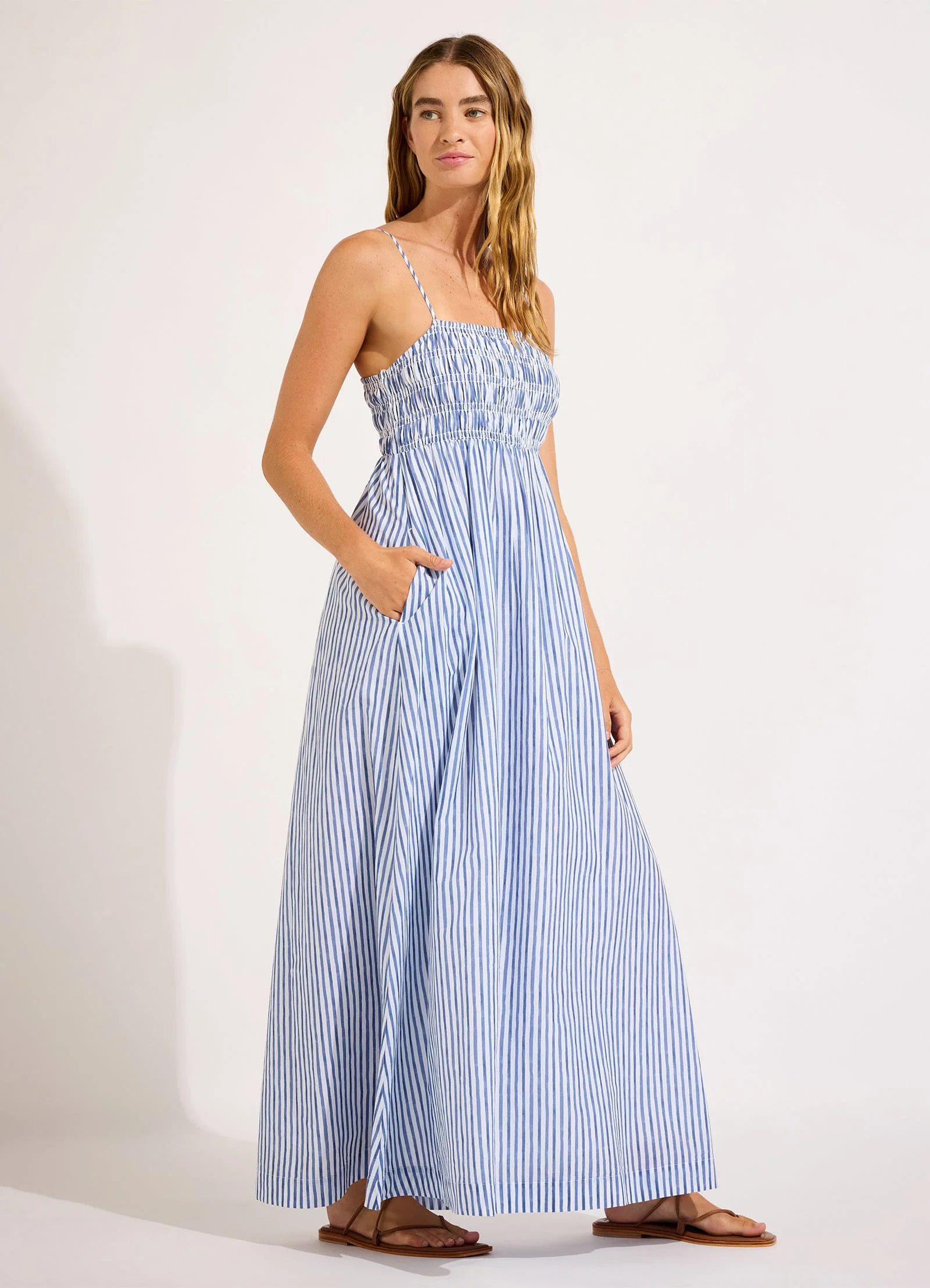 Shirred Midi Dress - Image 2