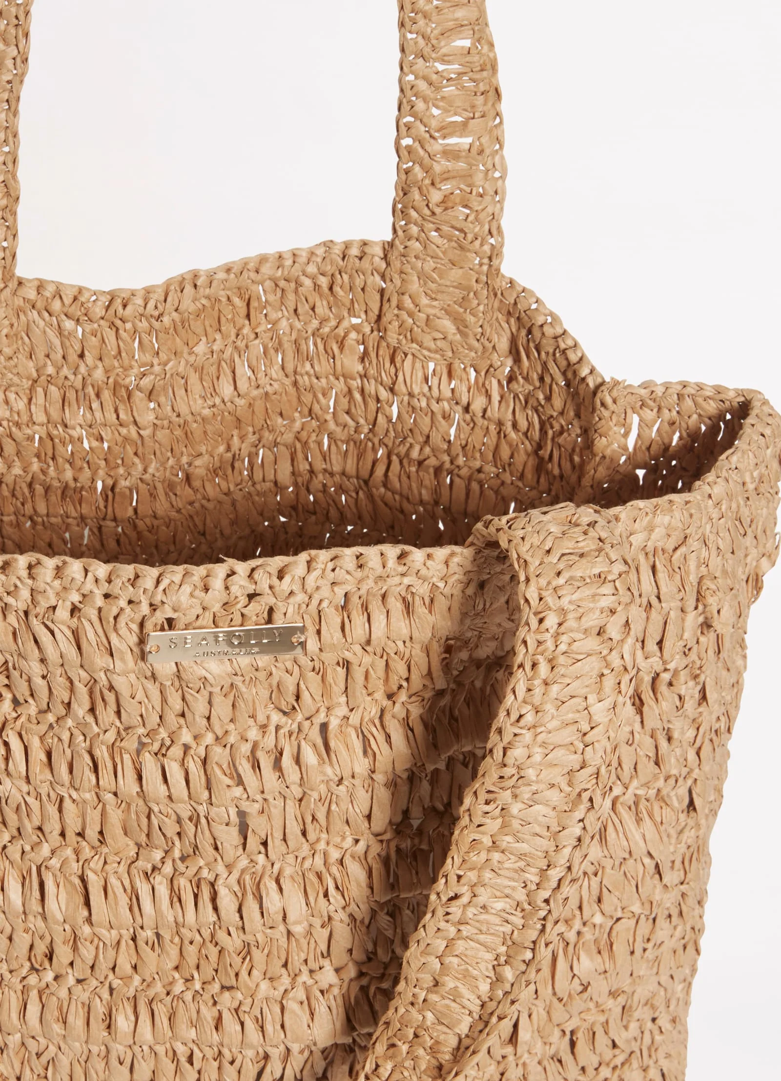 Shores Woven Tote Bag - Natural - Image 3