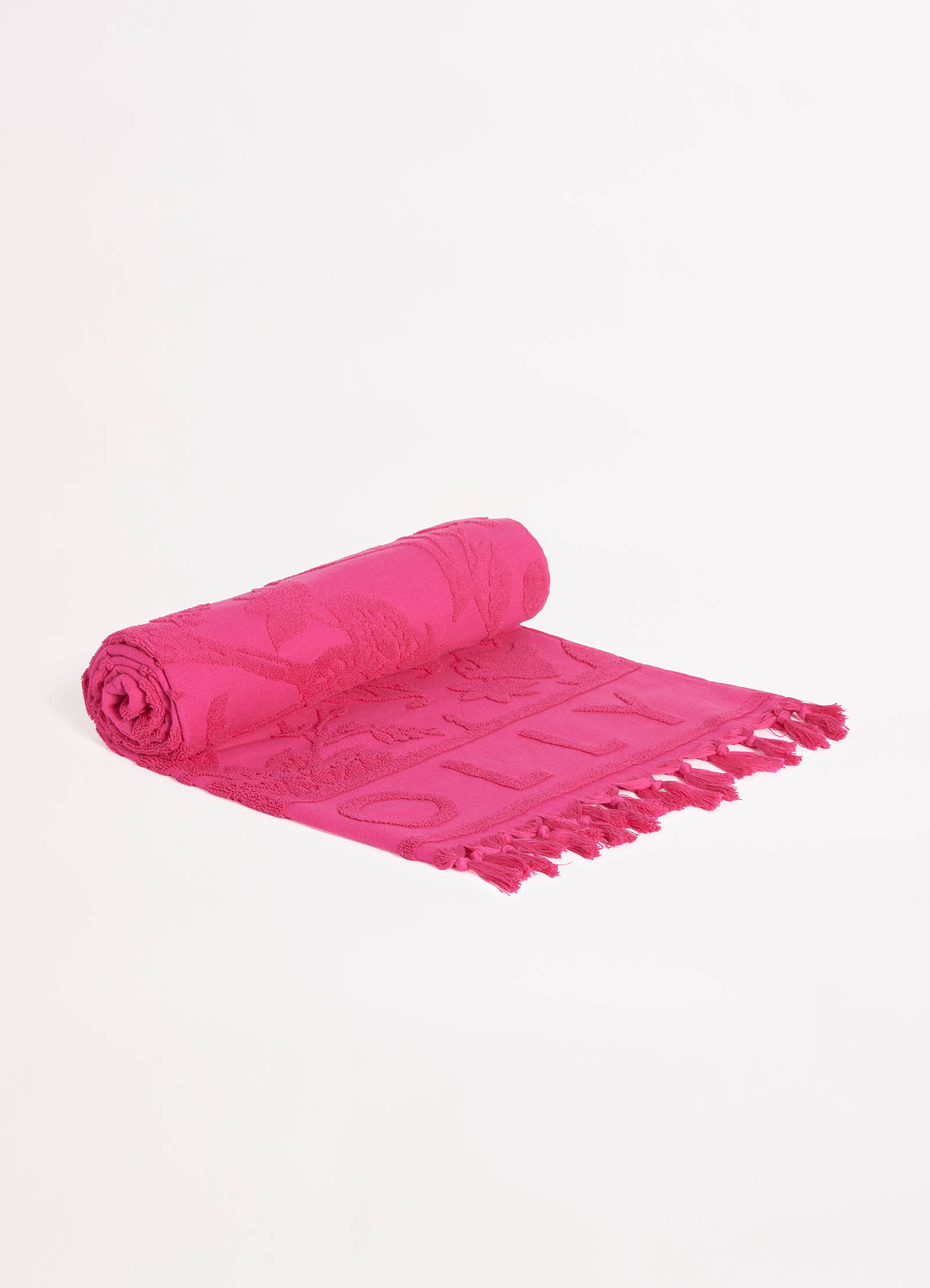 Silk Road Jacquard Beach Towel - Rose Pink - Image 3