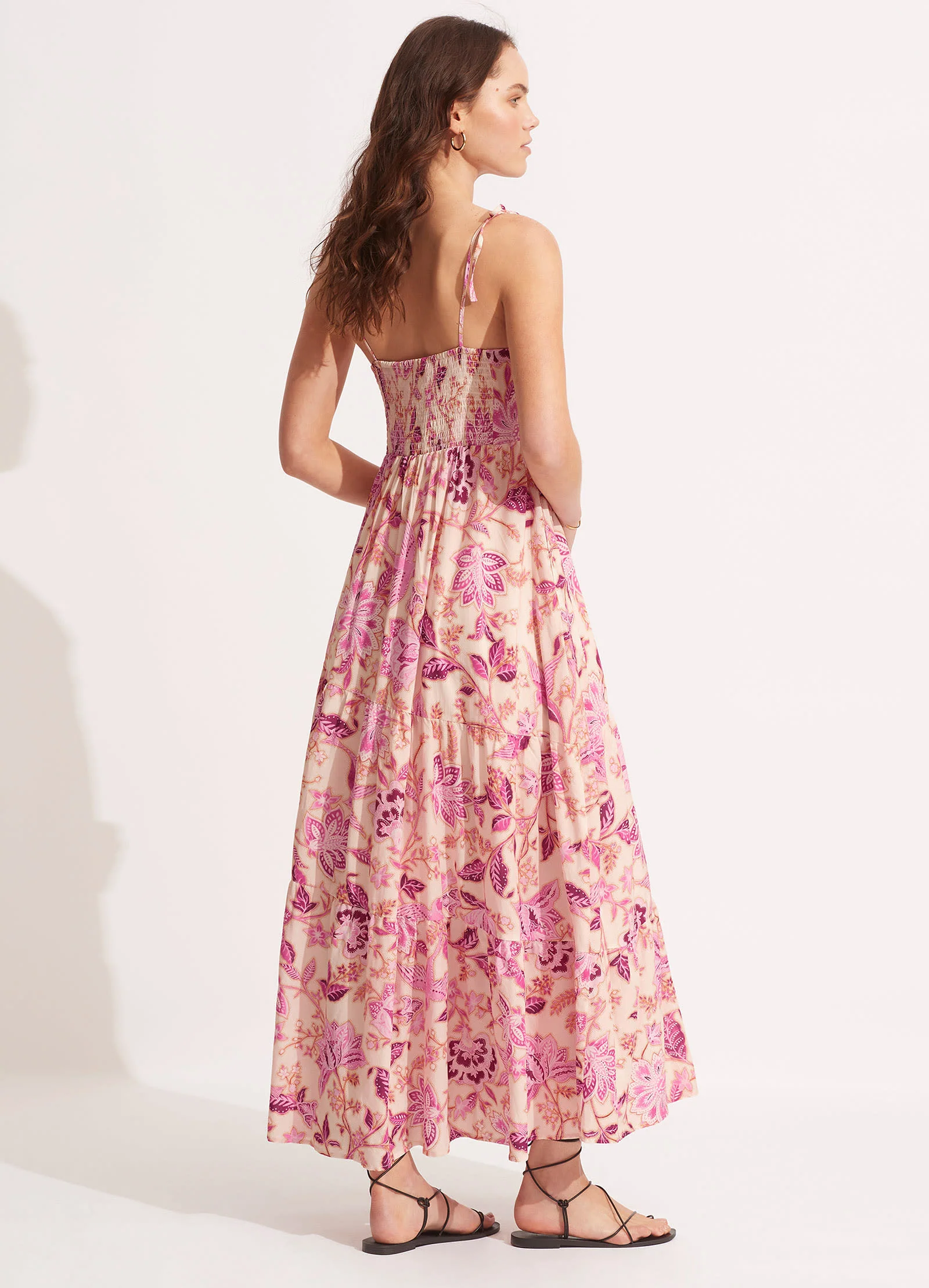 Silk Road Midi Dress - Parfait Pink - Image 3