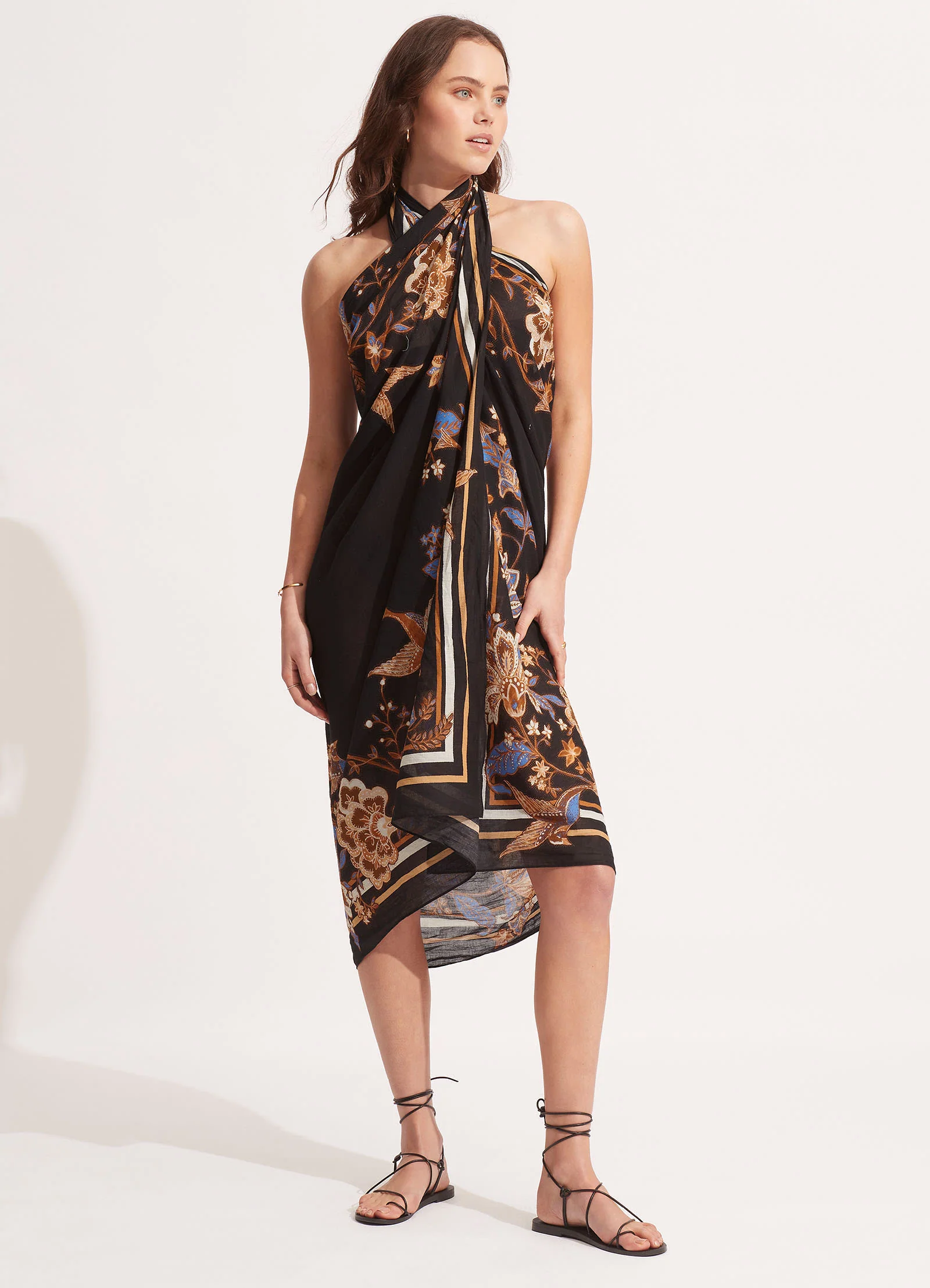 Silk Road Sarong - Black - Image 5