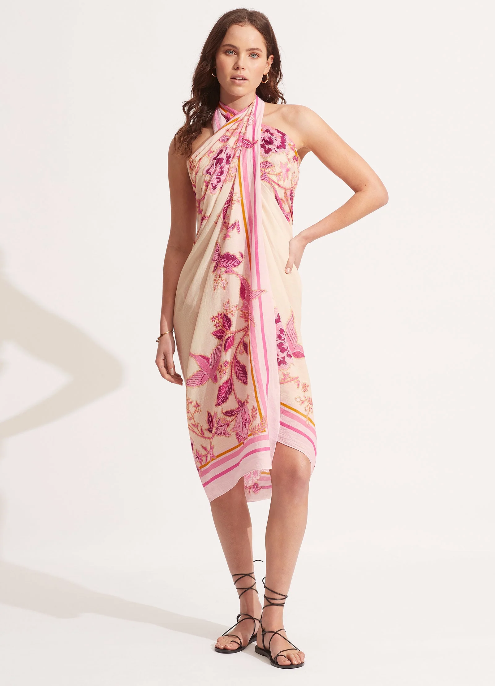 Silk Road Sarong - Parfait Pink - Image 5