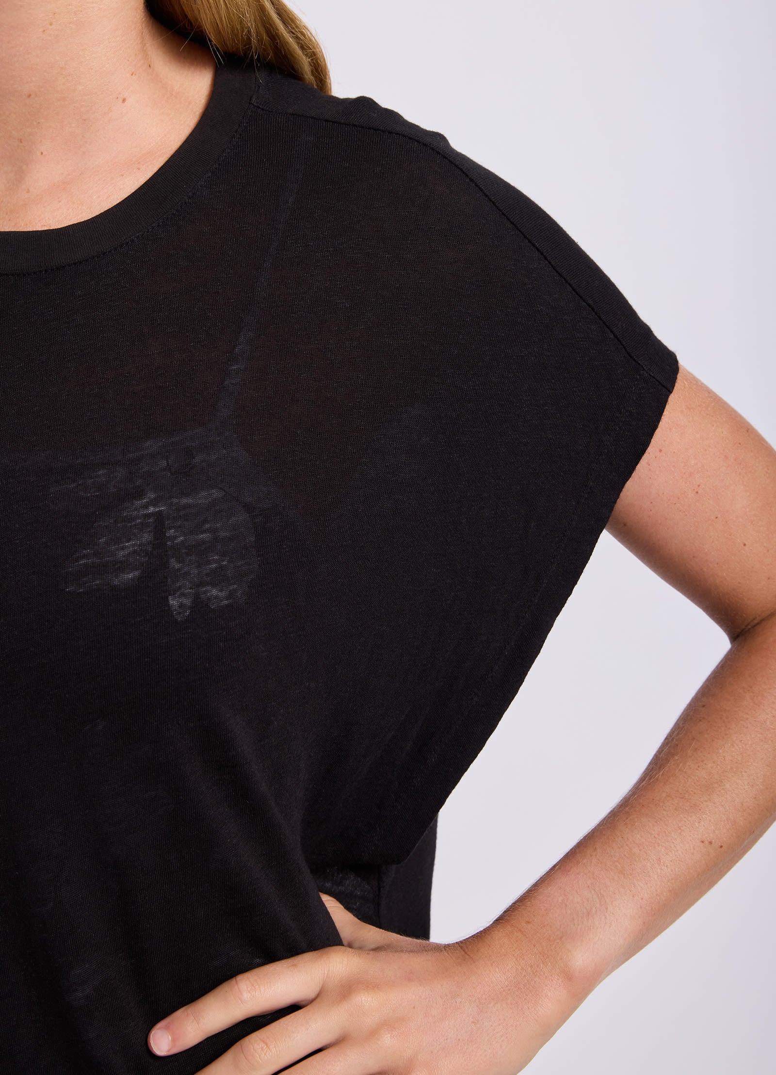 Slub Linen Batwing T-Shirt Dress - Image 4