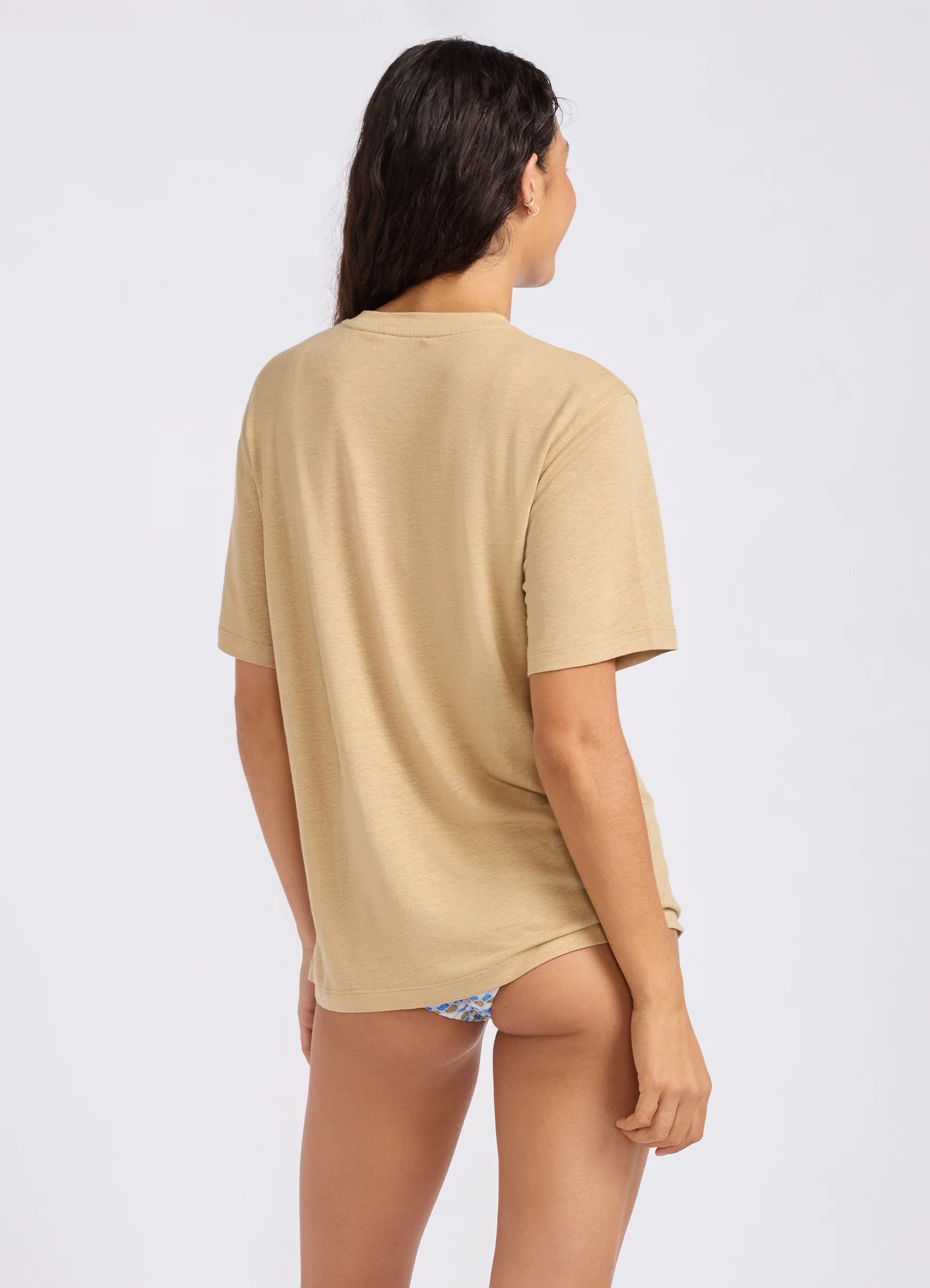 Slub Linen Boyfriend T-Shirt - Image 4