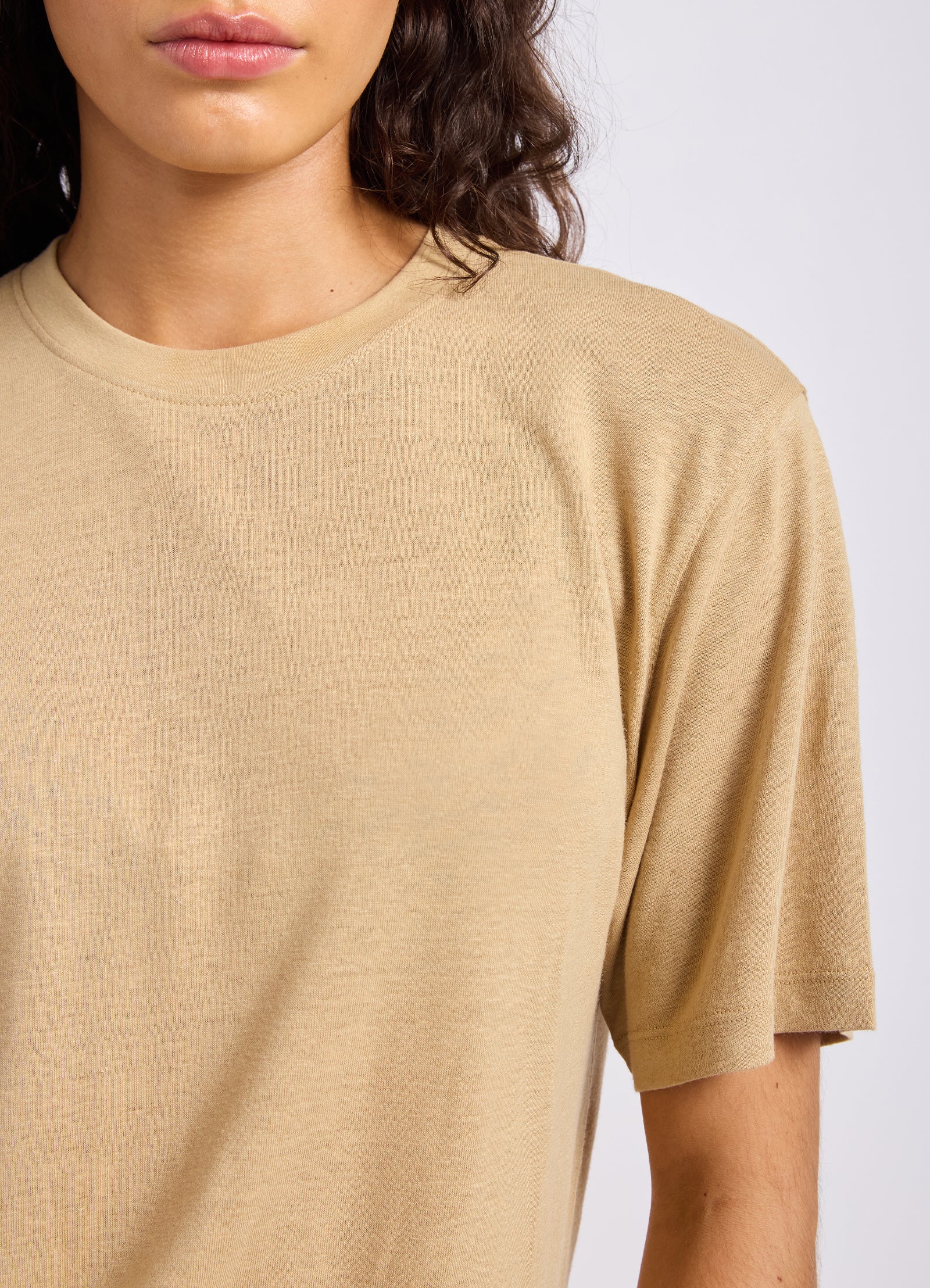 Slub Linen Boyfriend T-Shirt - Image 5