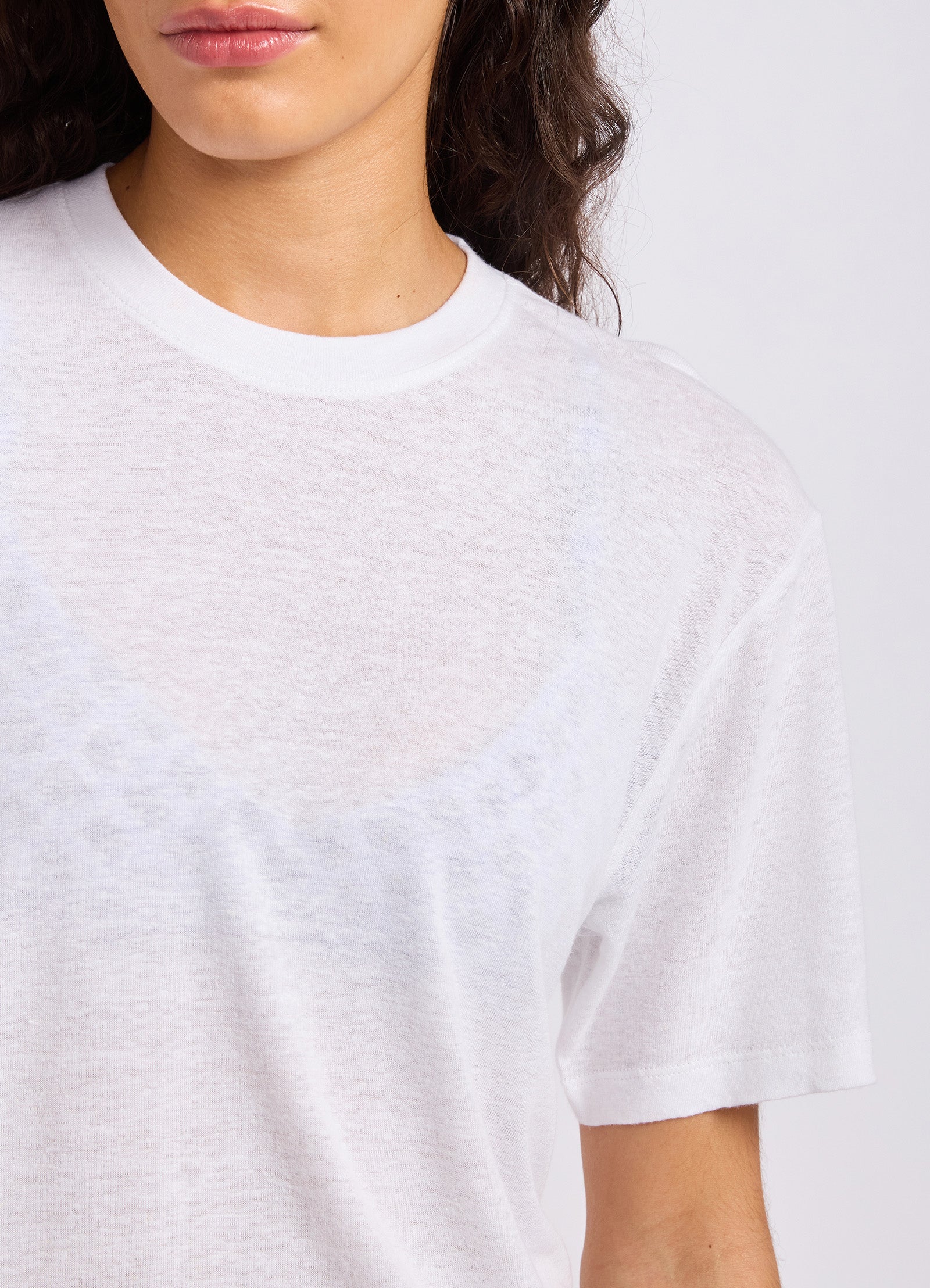 Slub Linen Boyfriend T-Shirt - Image 5