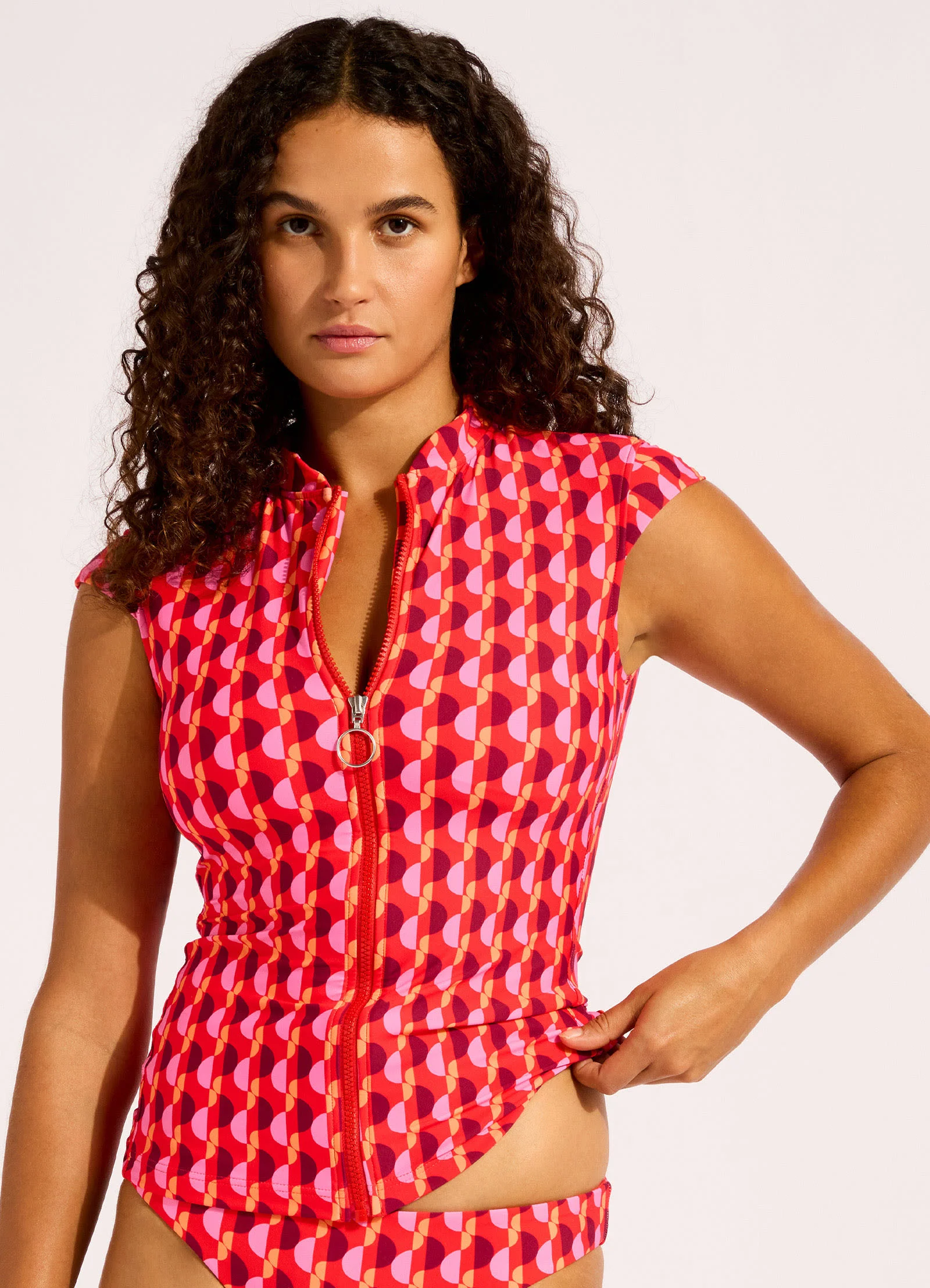 Sorrento Cap Sleeve Sunvest Bikini Top - Image 2