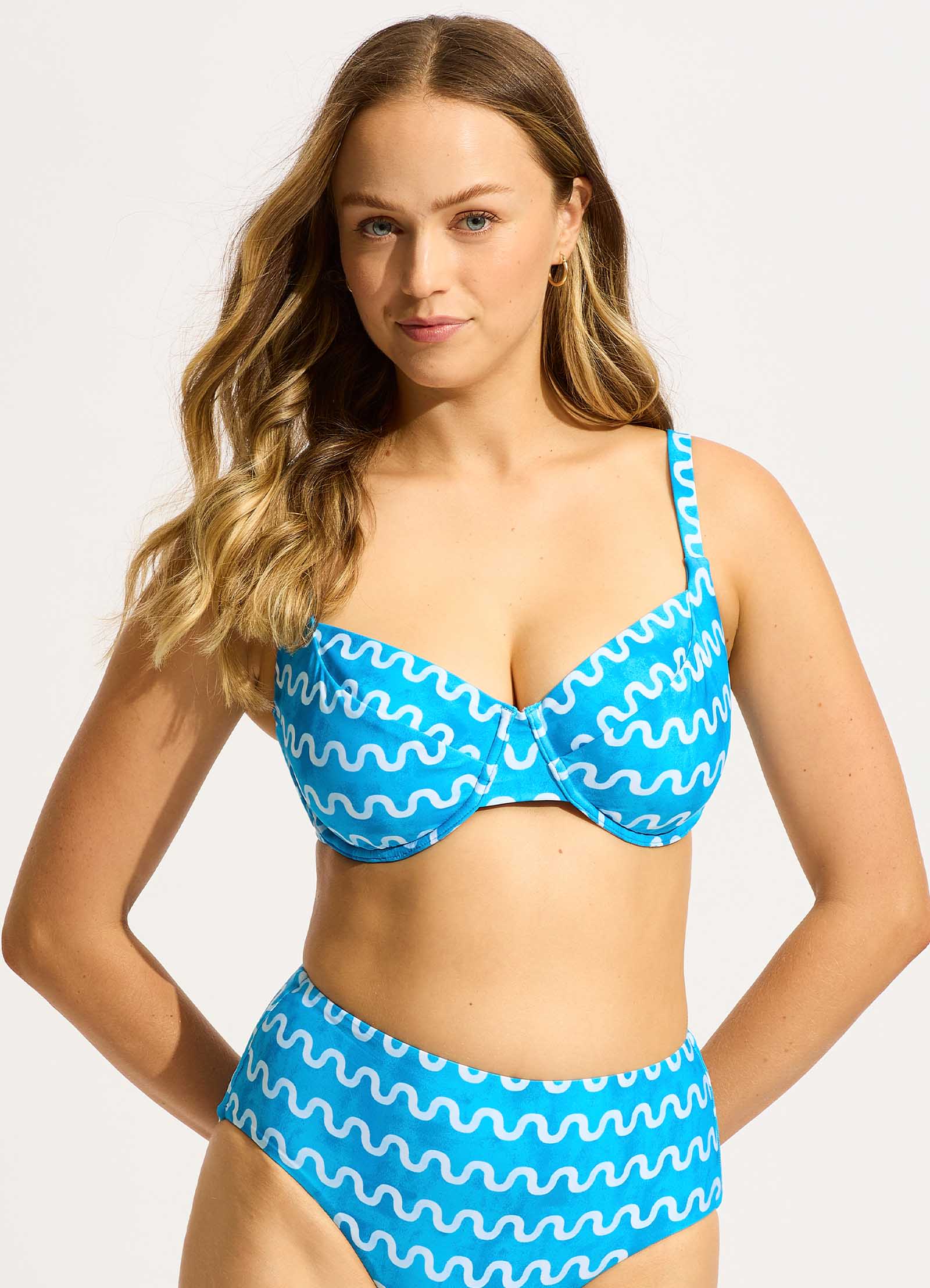 Soundwave F Cup Underwire Bikini Top - Turquoise - Image 2