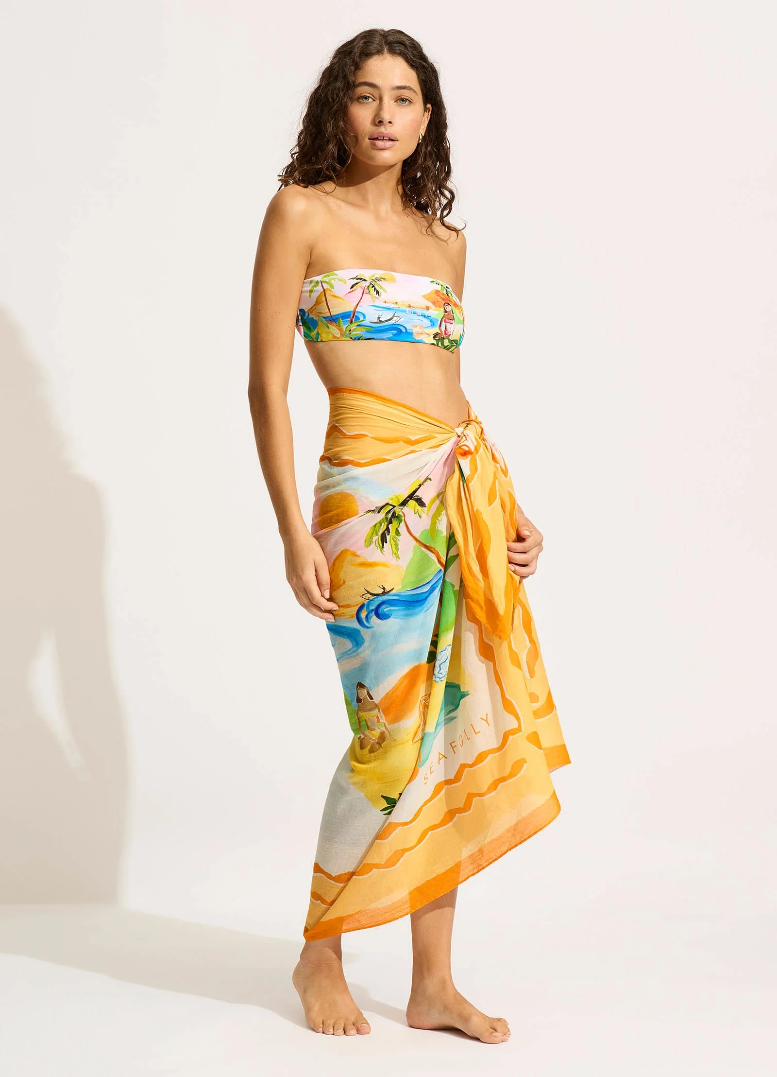 South Pacific Sarong - Turquoise - Image 2