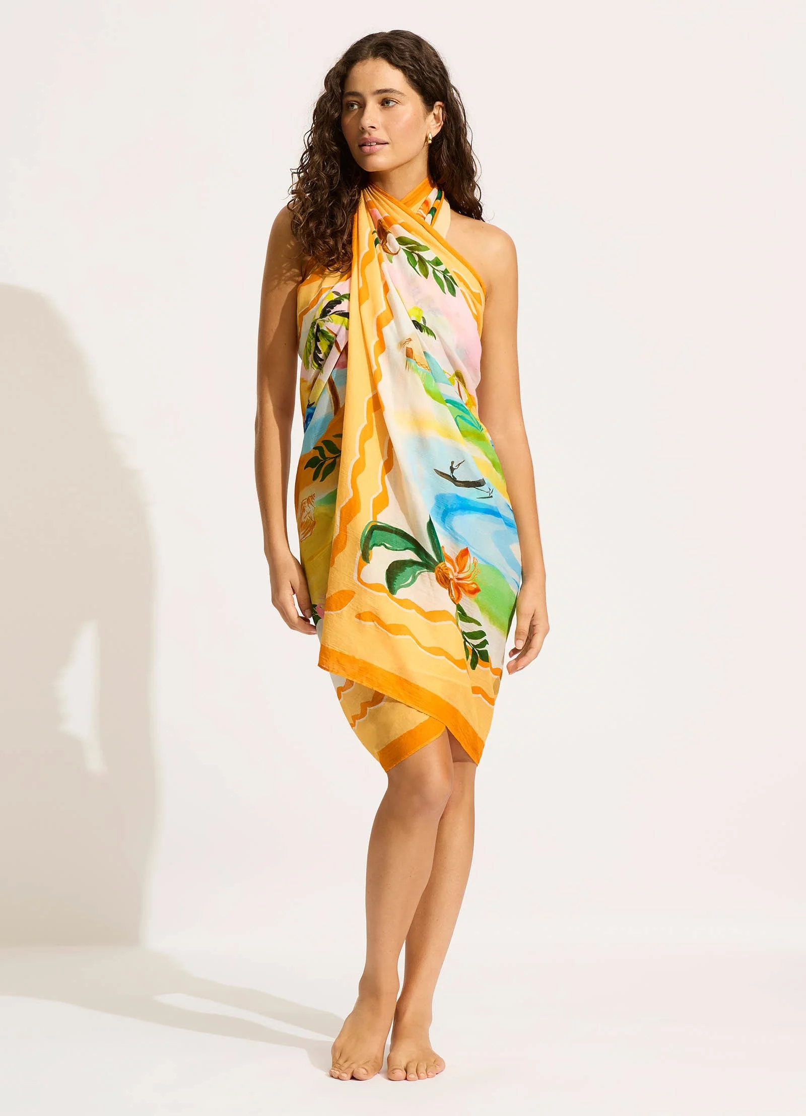 South Pacific Sarong - Turquoise - Image 5