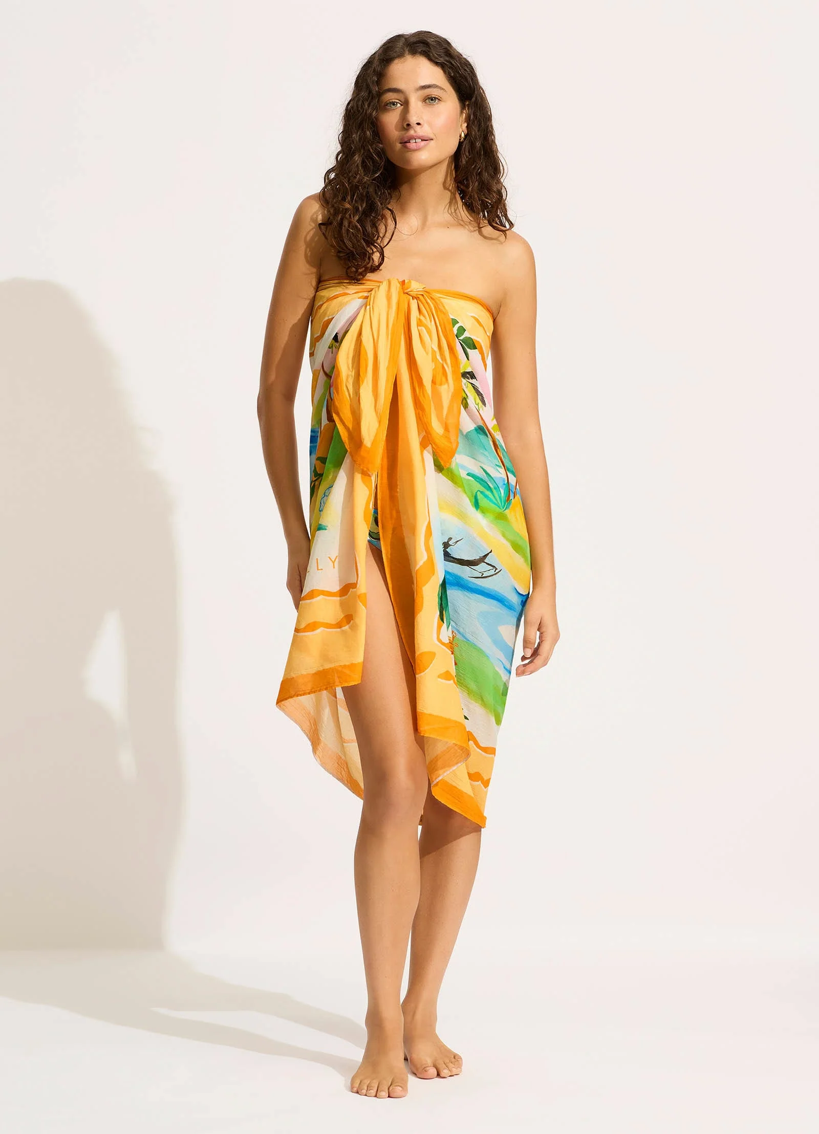 South Pacific Sarong - Turquoise - Image 6