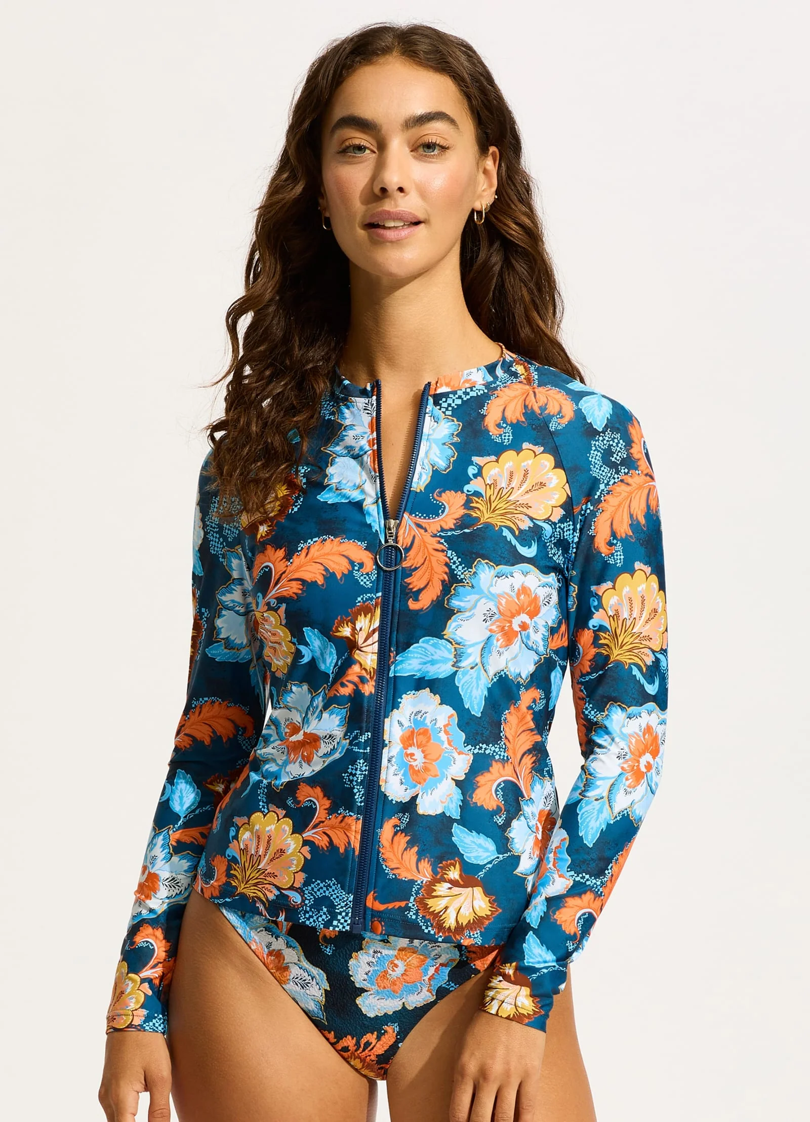 Spring Festival Long Sleeve Rashvest - True Navy - Image 2