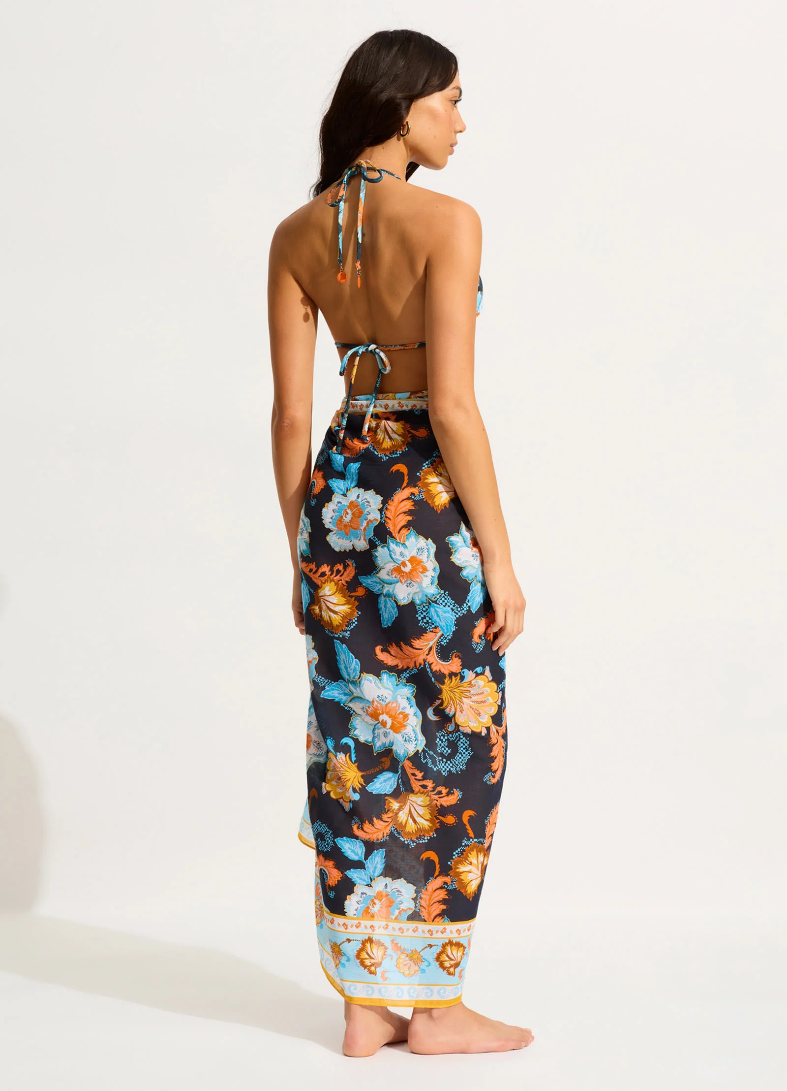 Spring Festival Sarong - True Navy - Image 3
