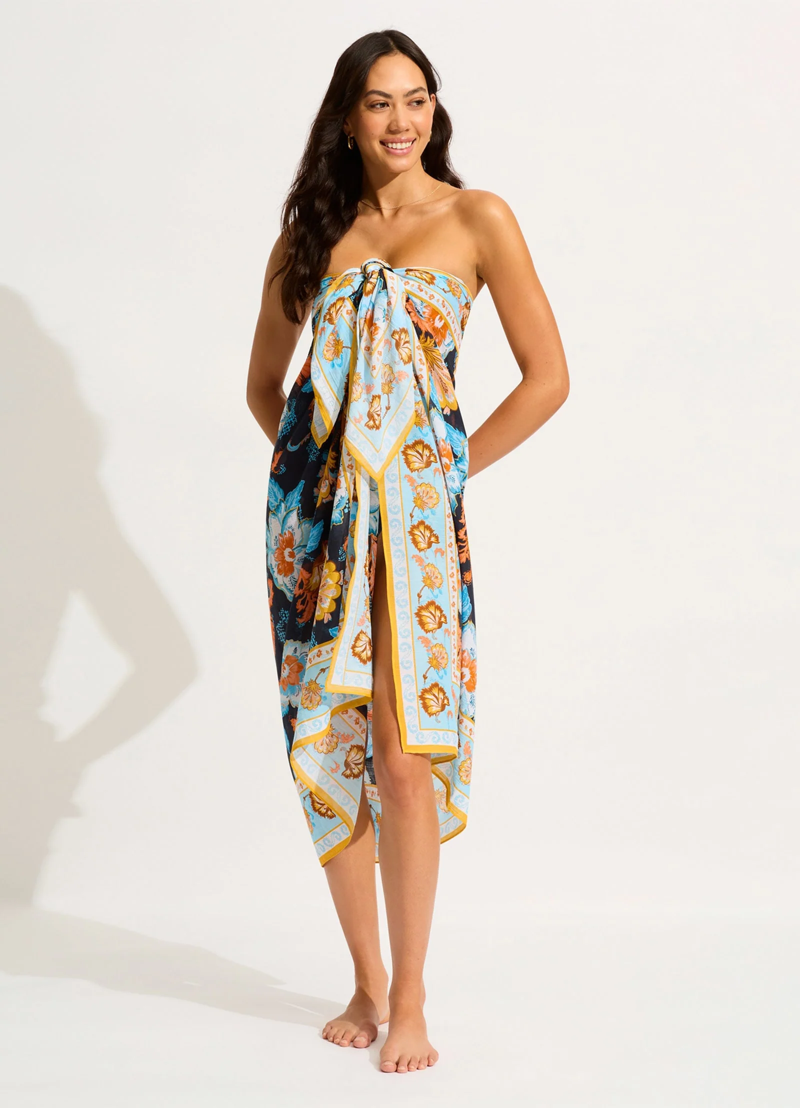 Spring Festival Sarong - True Navy - Image 5
