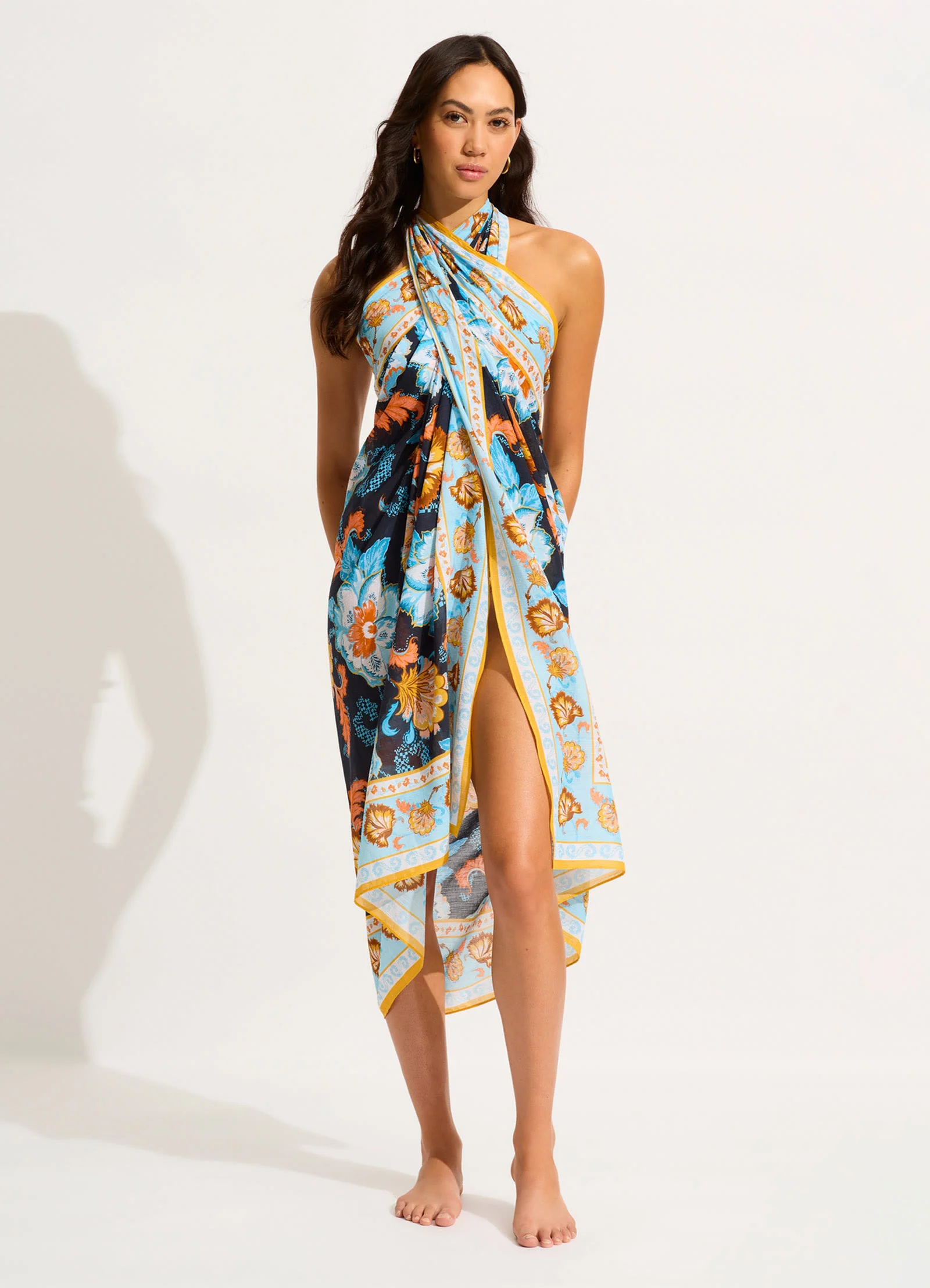 Spring Festival Sarong - True Navy - Image 6