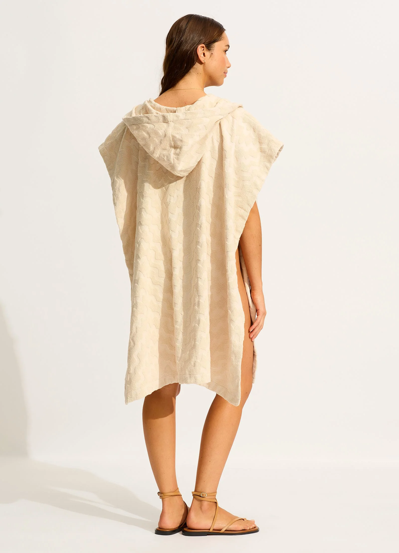 Spring Festival Towel Poncho - Sand - Image 3
