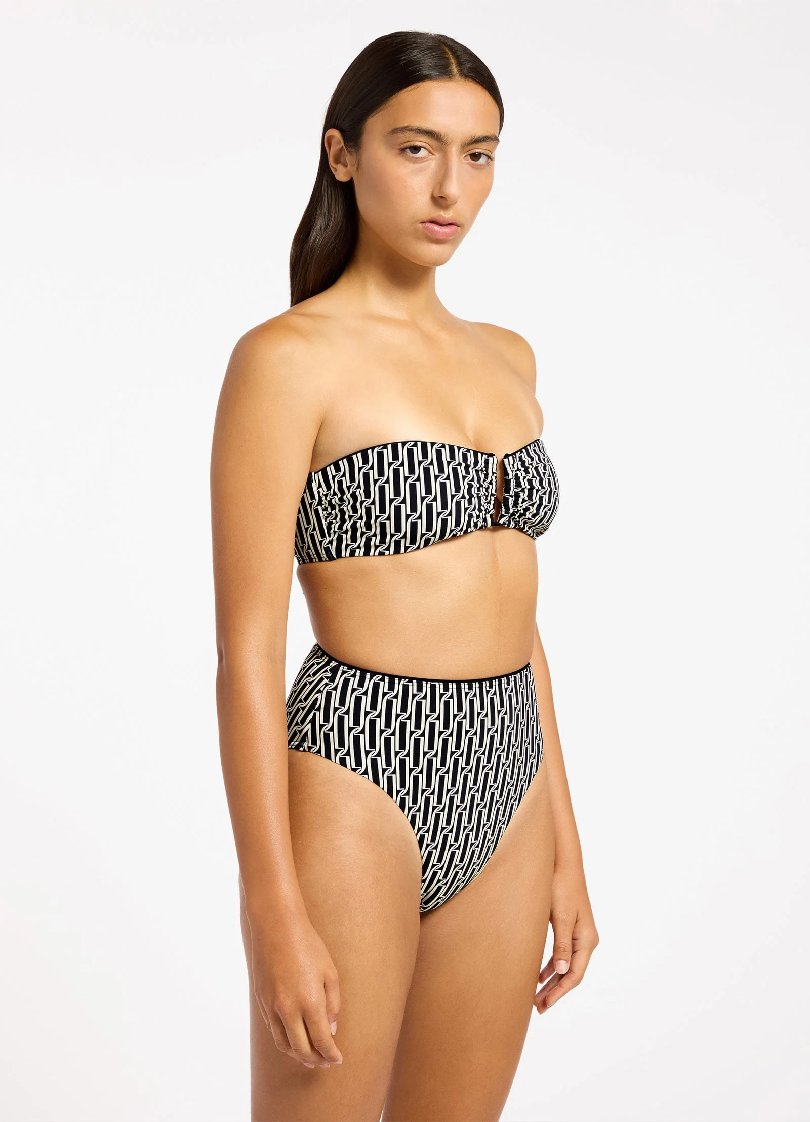 Spring Geo High Waist High Leg Bikini Bottom - Image 3