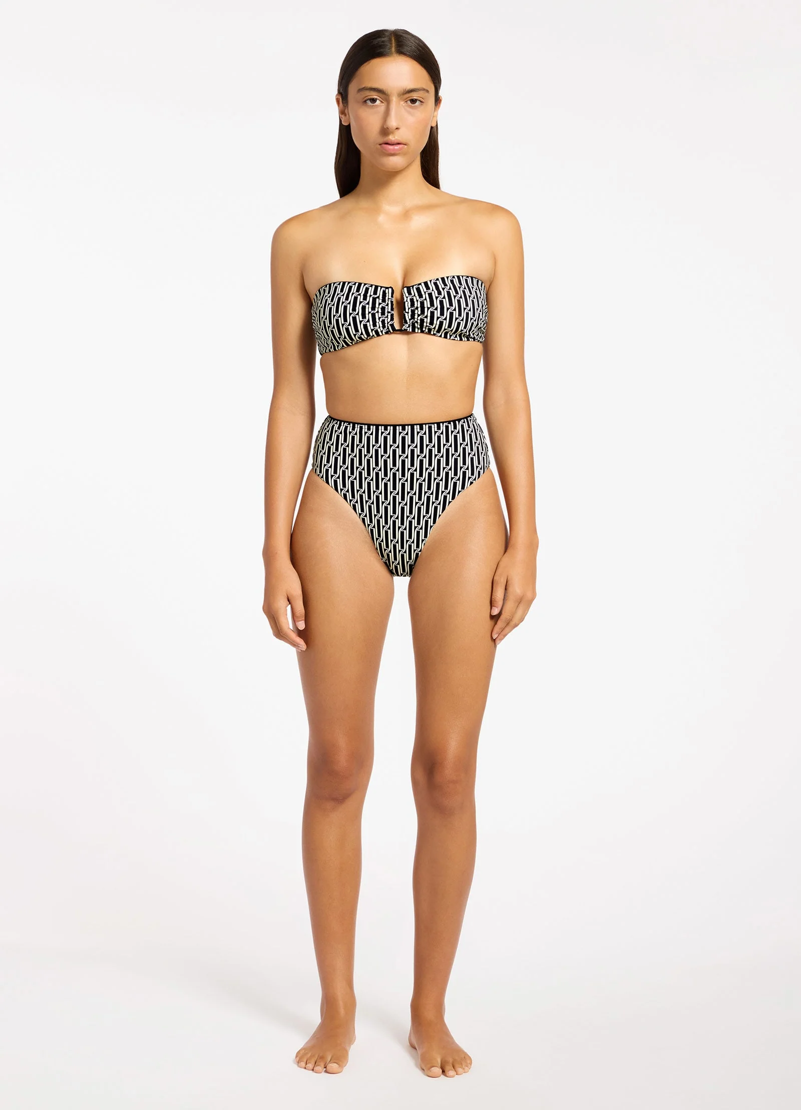 Spring Geo U Trim Bandeau Bikini Top - Image 4
