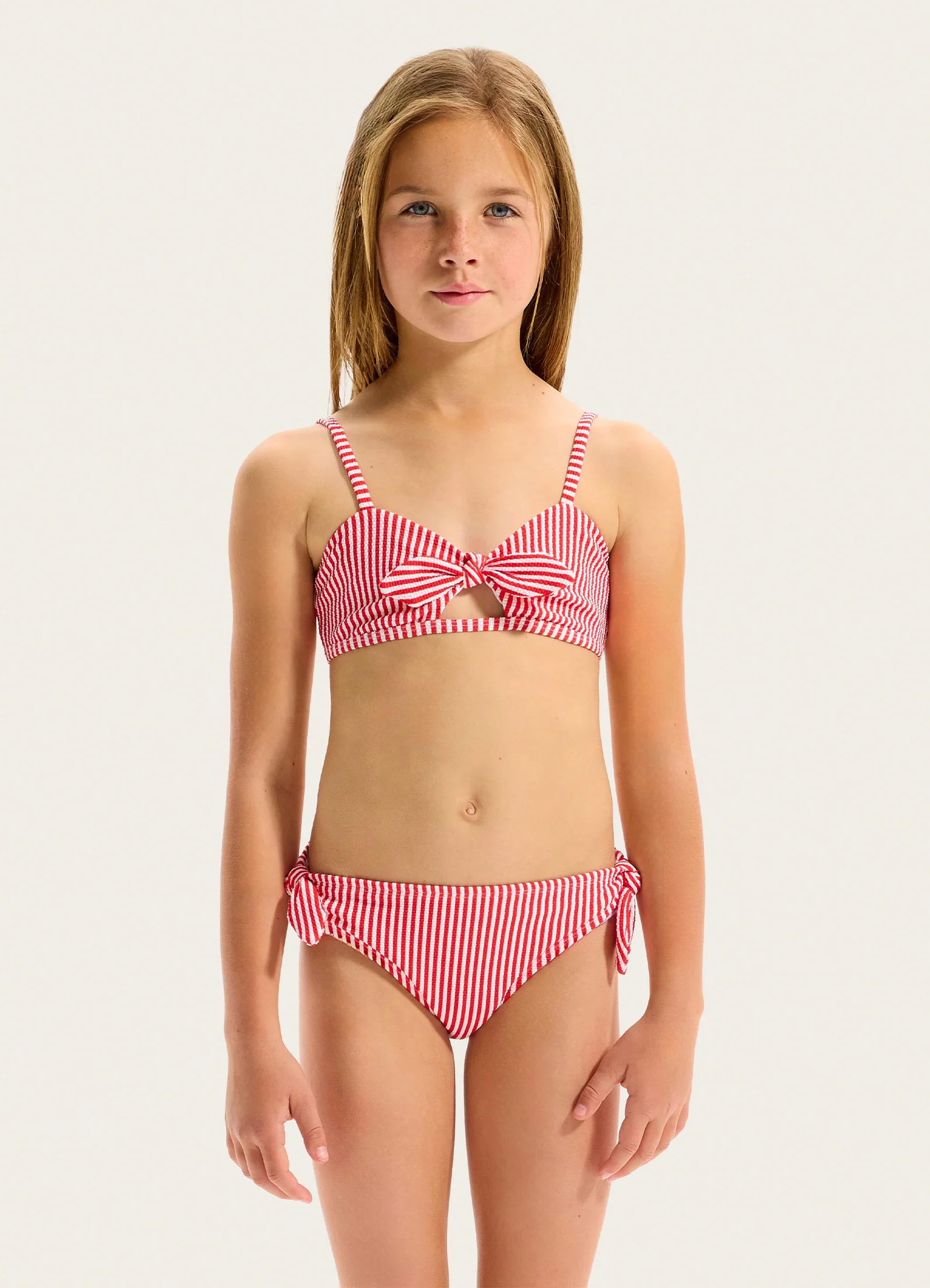 Chilli Stripe Textured Bikini - Image 2