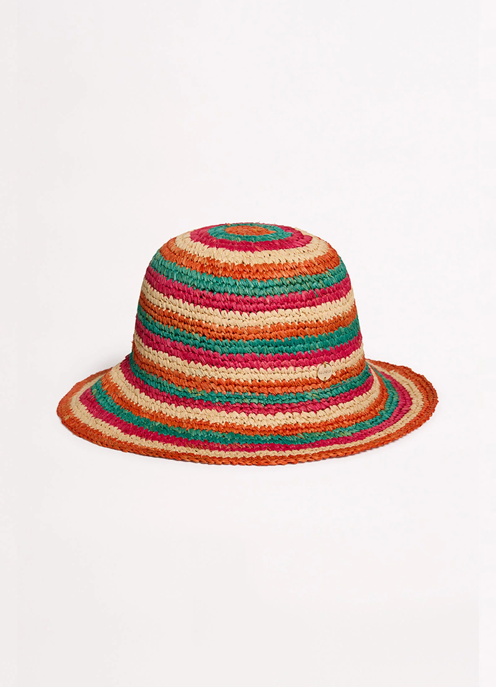 Stripe Woven Hat - Multi - Image 3