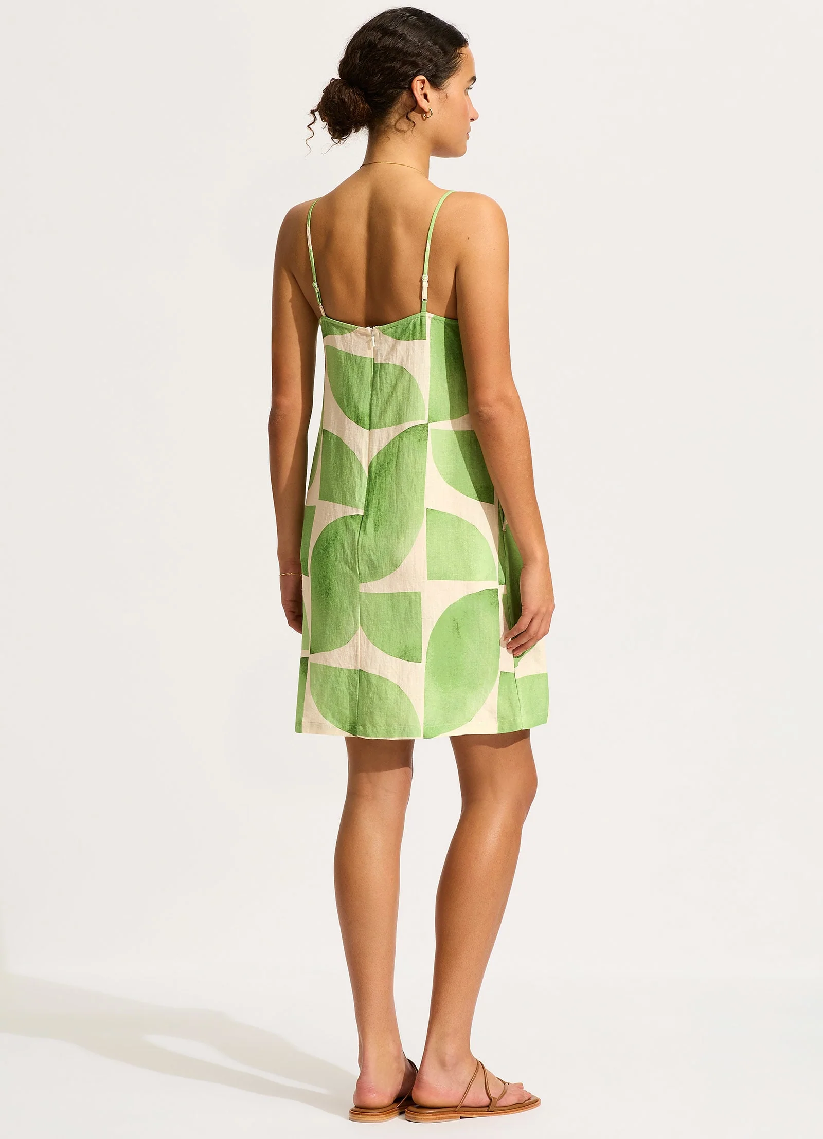 Sunray Bandeau Mini Dress - Sage - Image 3