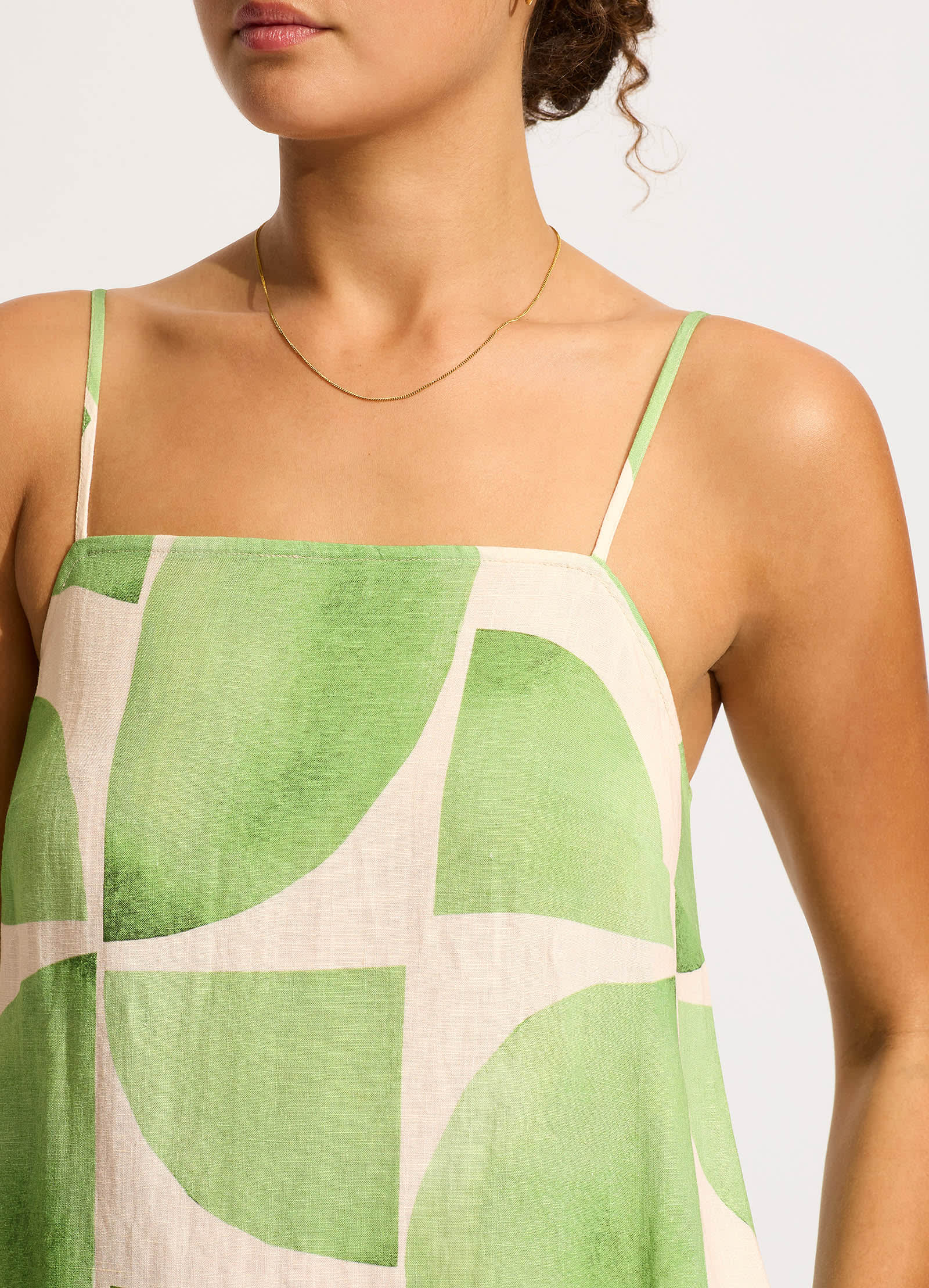 Sunray Bandeau Mini Dress - Sage - Image 4