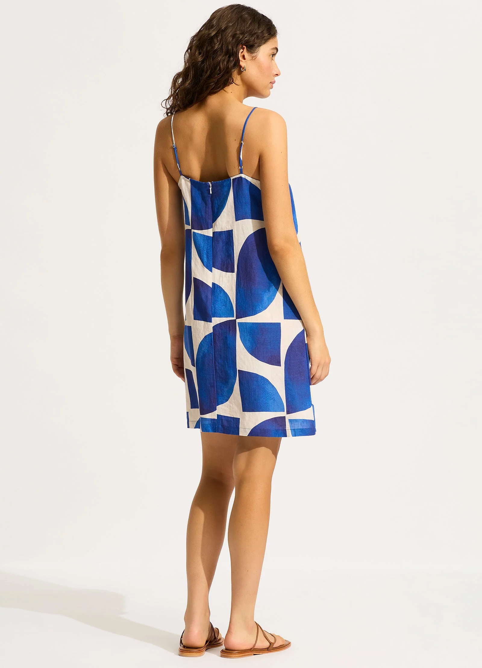 Sunray Bandeau Mini Dress - Ultramarine - Image 3