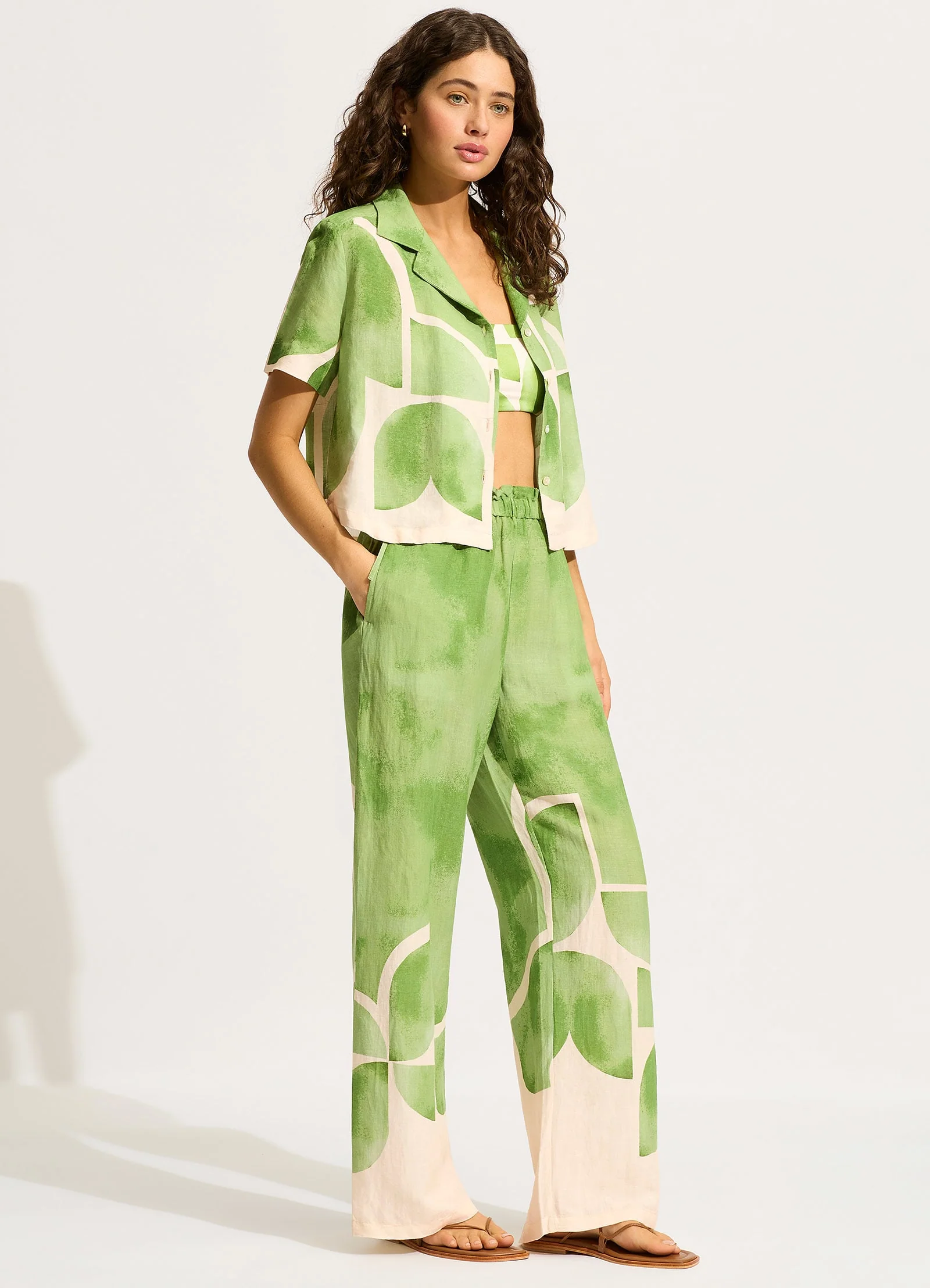 Sunray Drawstring Pant - Sage - Image 3
