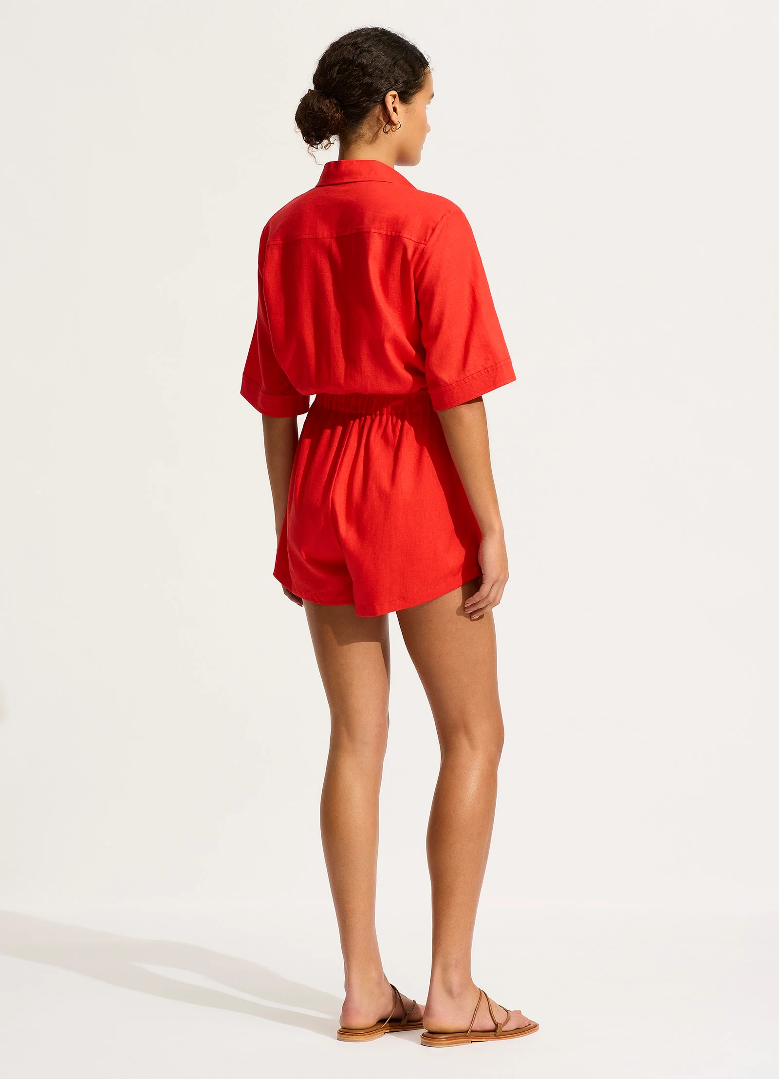 Sunside Playsuit - Flame - Image 3