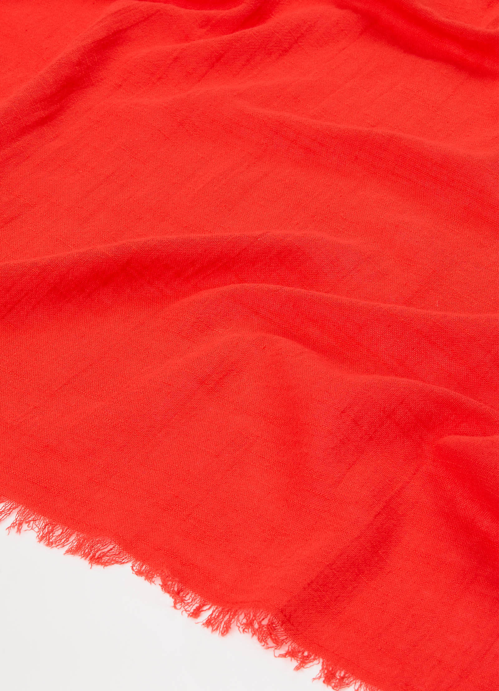 Textured Cotton Beach Wrap - Flame - Image 7