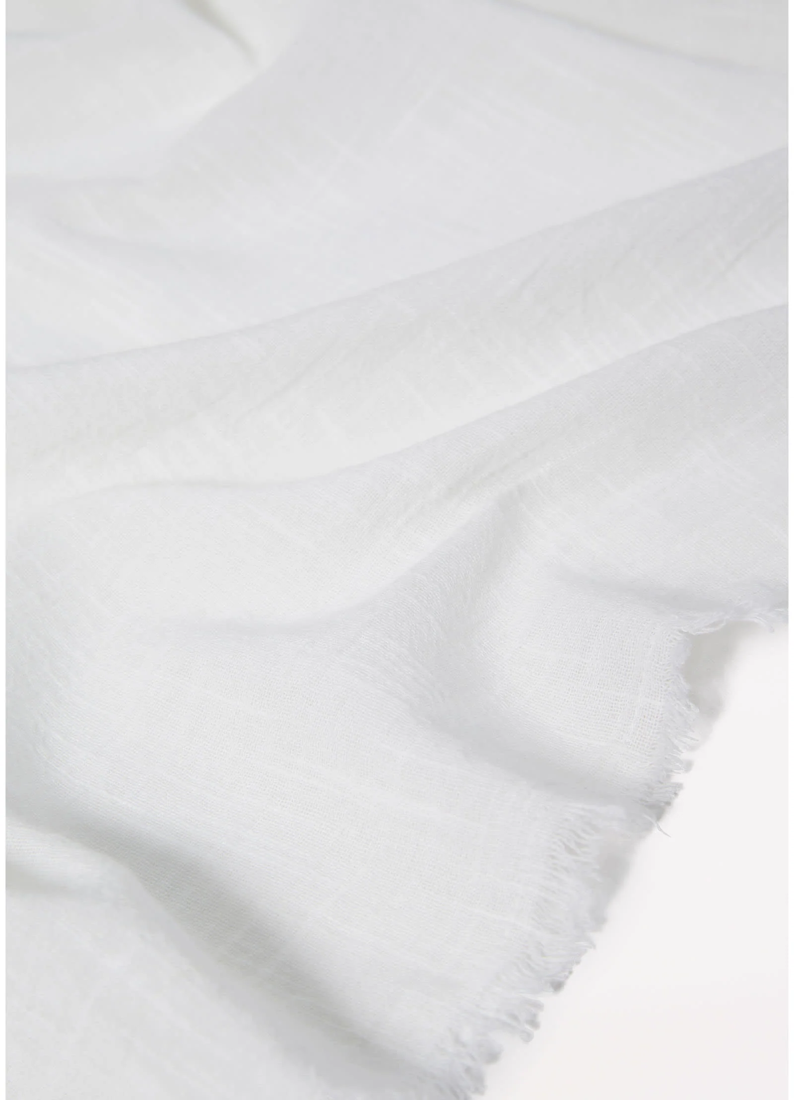Textured Cotton Beach Wrap - White - Image 10