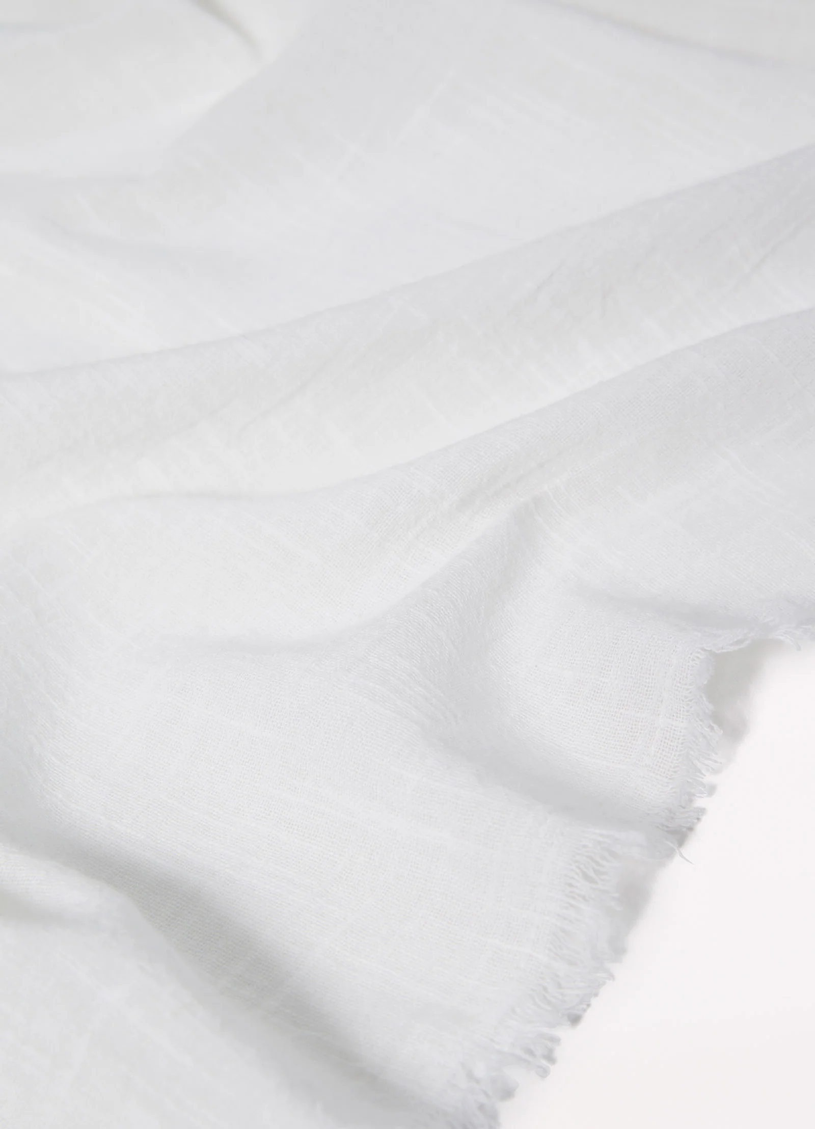 Textured Cotton Beach Wrap - White - Image 5