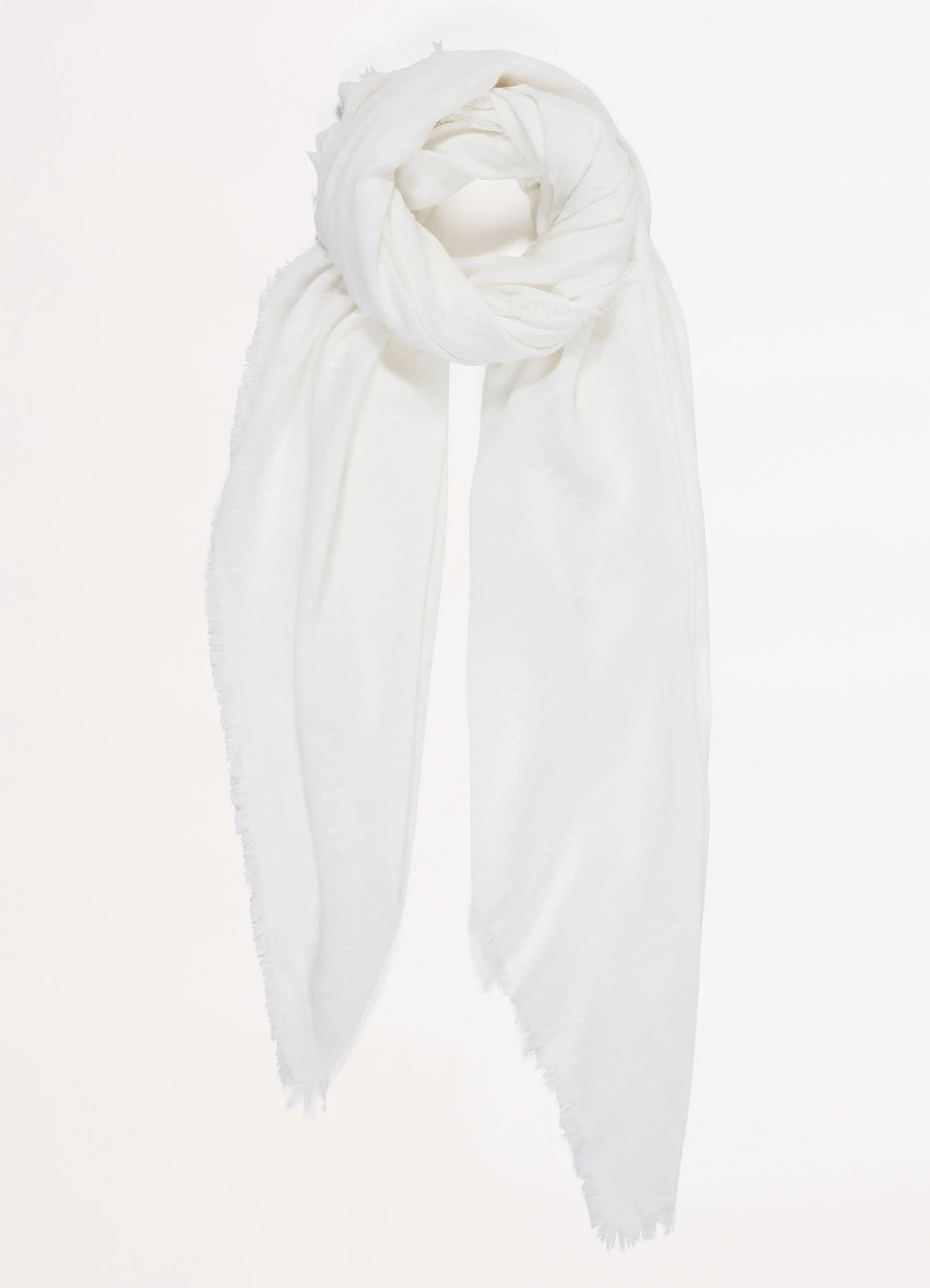 Textured Cotton Beach Wrap - White - Image 8