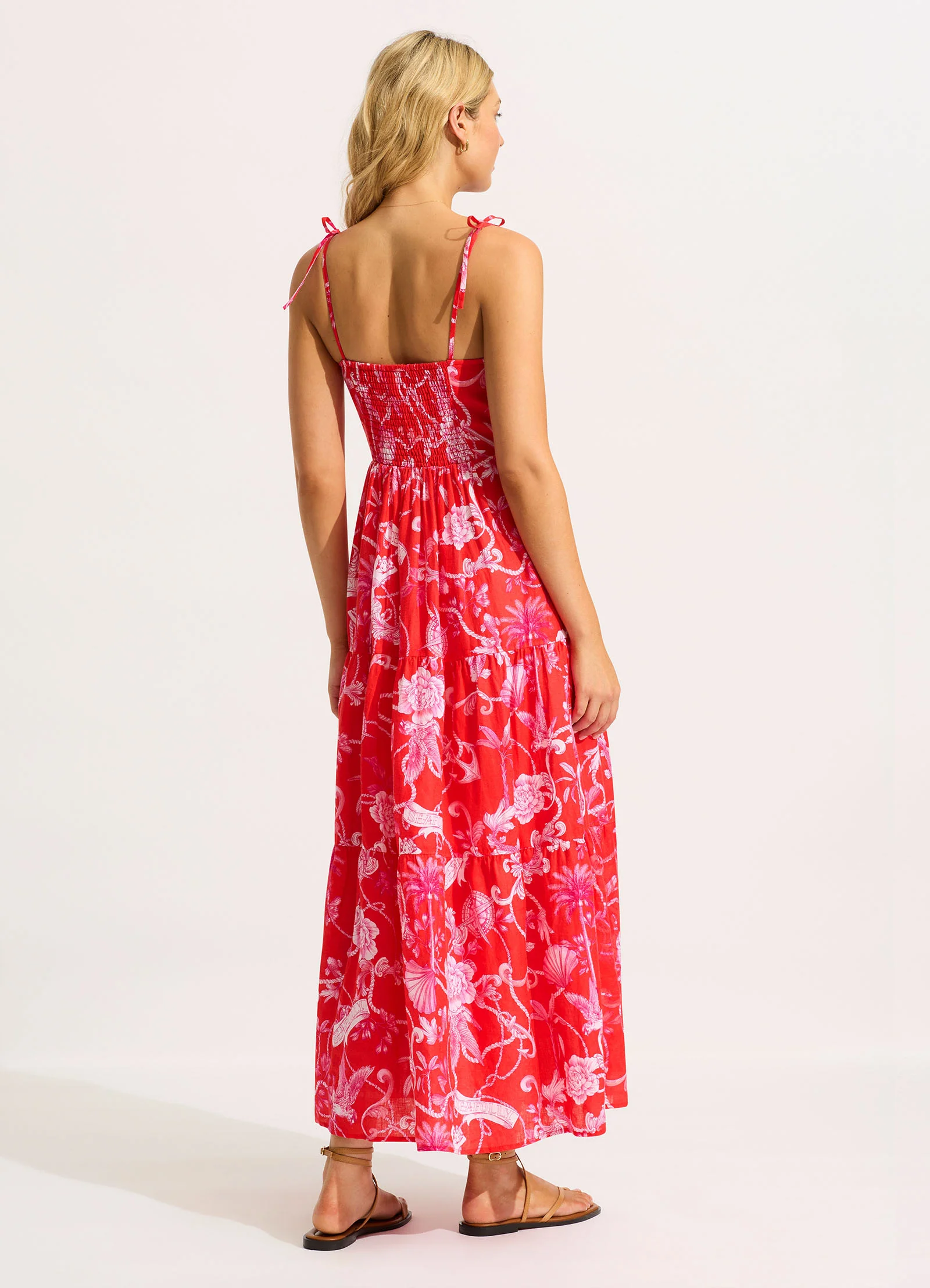Tiered Maxi Dress - Chilli Red - Image 3