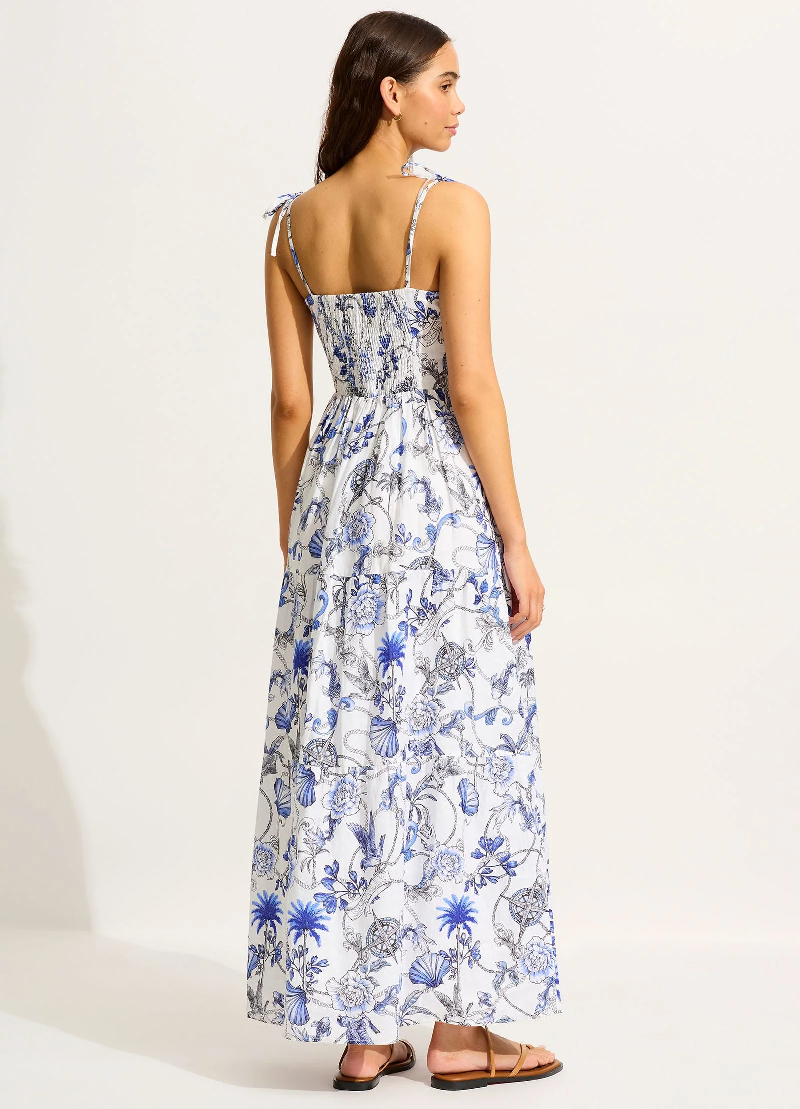 Tiered Maxi Dress - White - Image 3